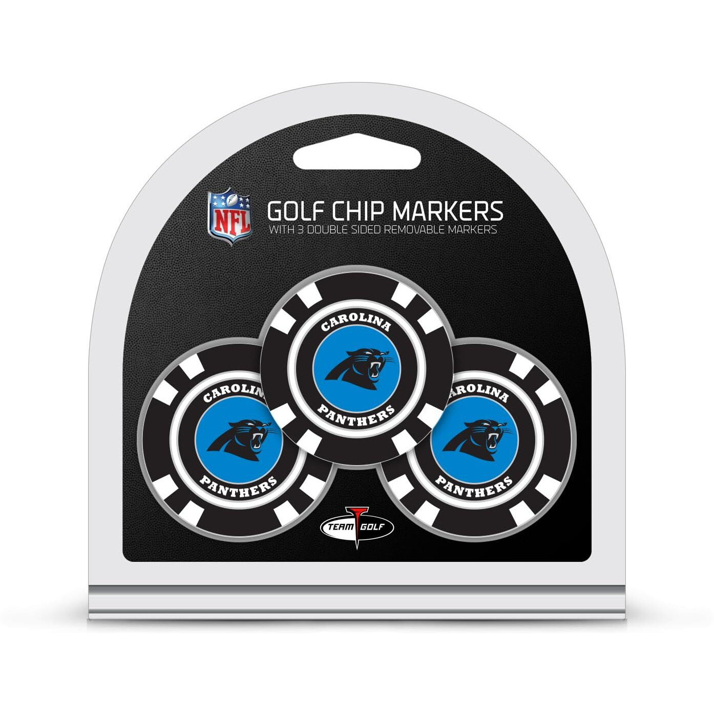 Carolina Panthers Golf Chip with Marker 3 Pack