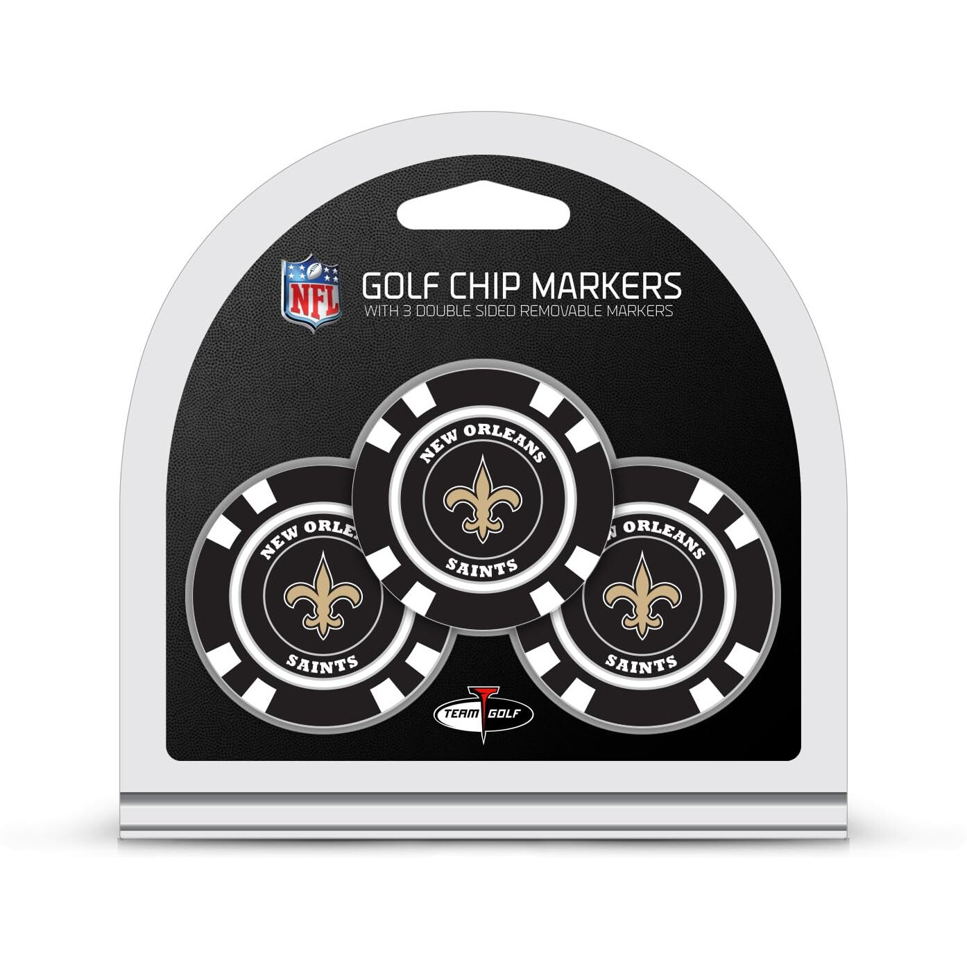 New Orleans Saints Golf Chip with Marker 3 Pack