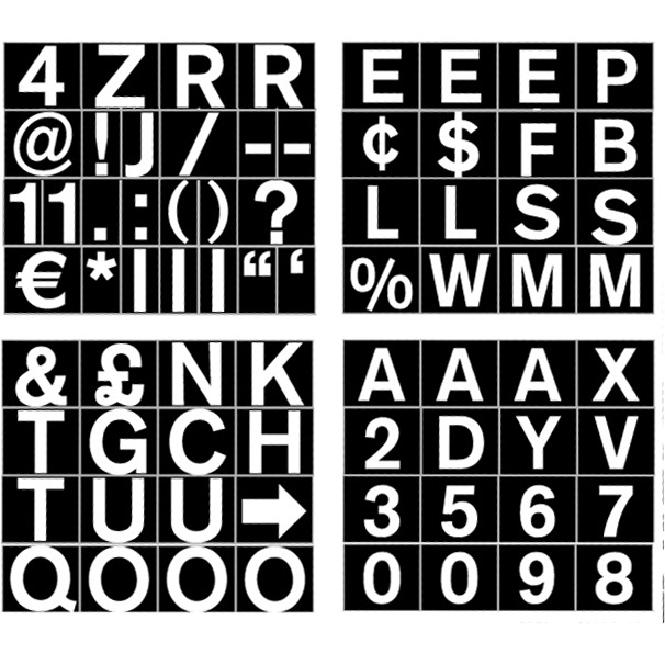 .75" Magnetic Set of Letters, Numbers & Symbols