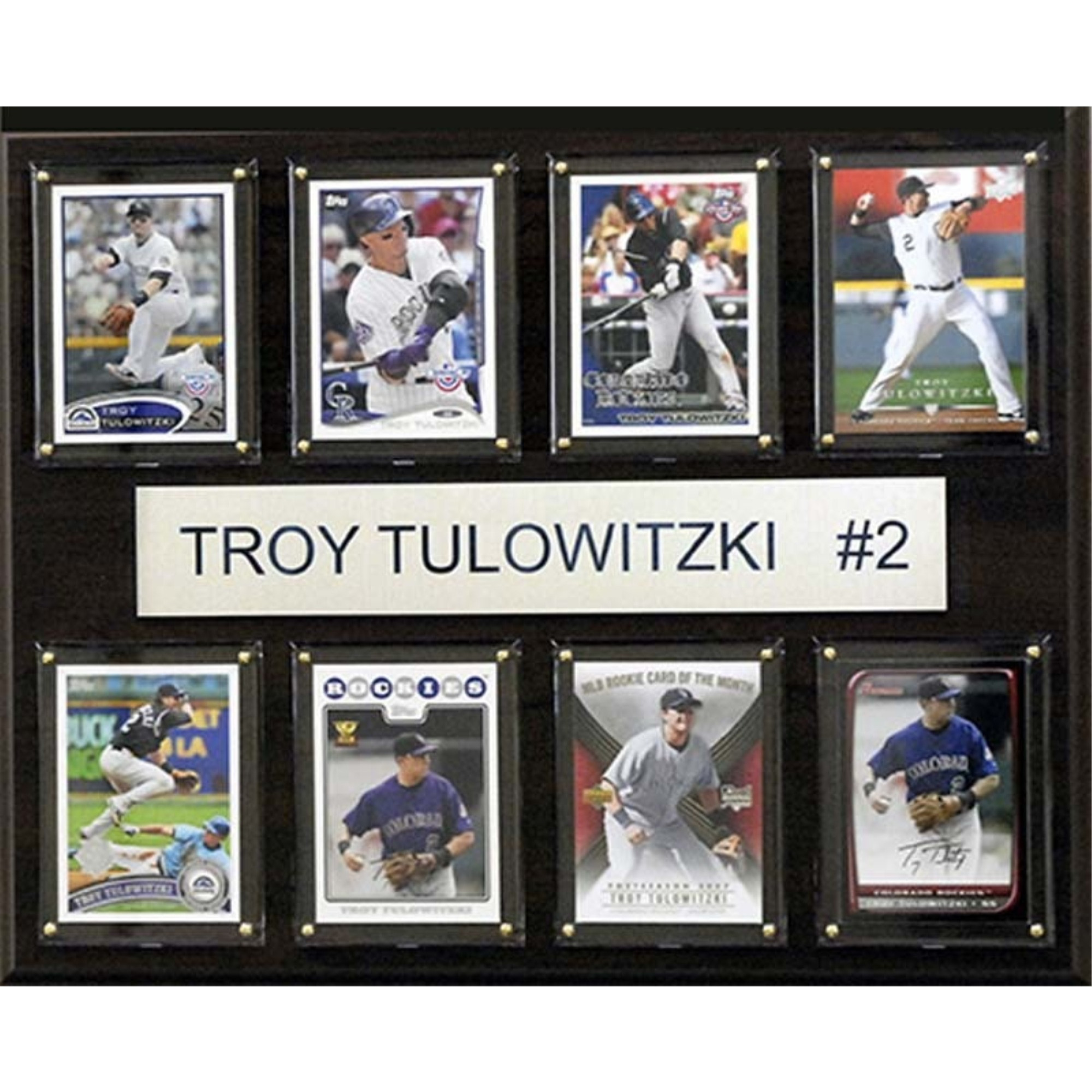 MLB 12&quotx15" Troy Tulowitzki Colorado Rockies 8-Card Plaque