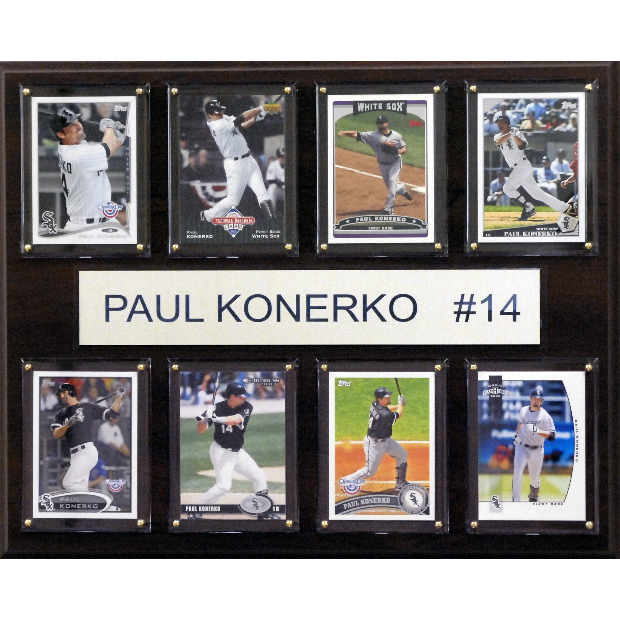 MLB 12&quotx15" Paul Konerko Chicago White Sox 8-Card Plaque