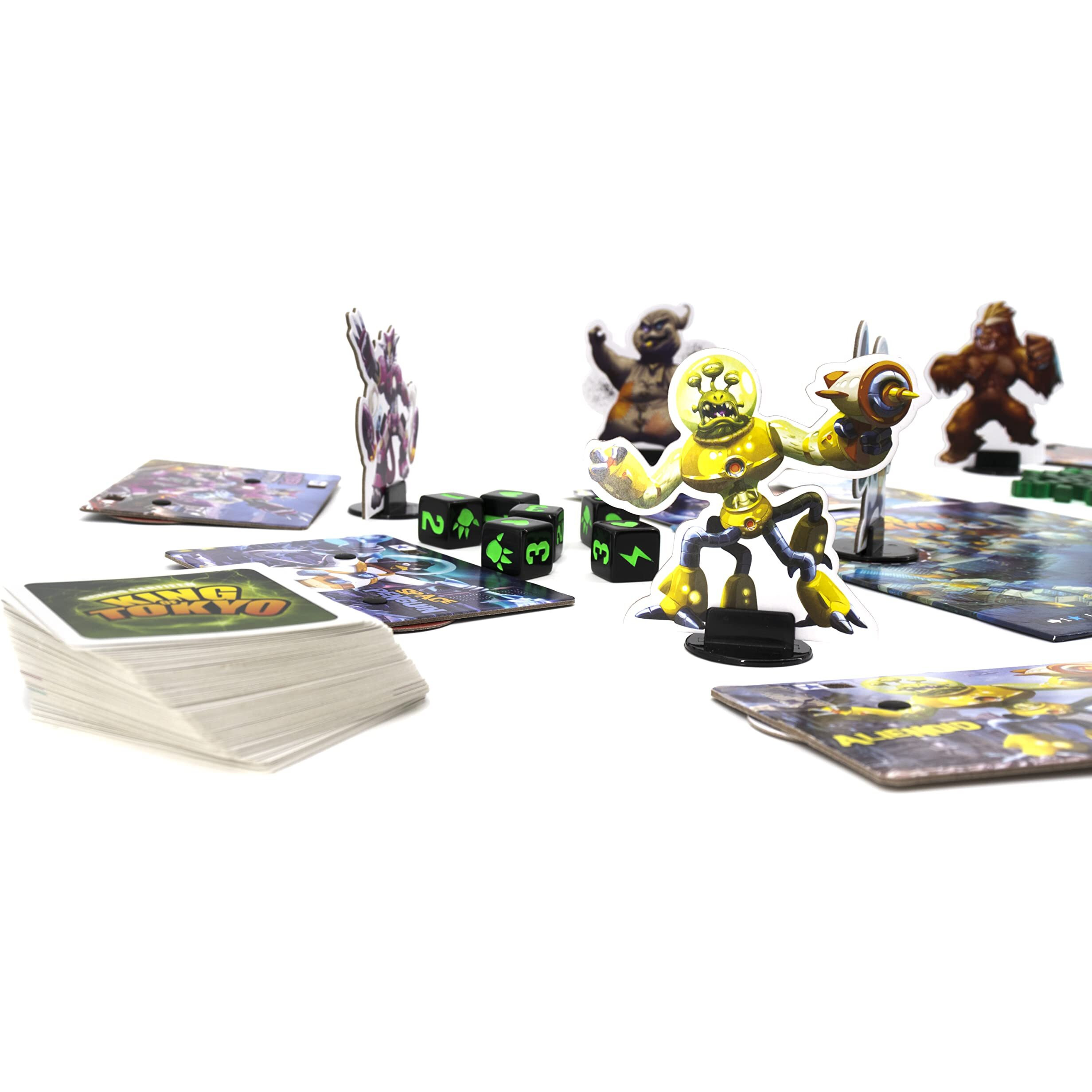 IELLO King of Tokyo, New Edition, Strategy Board Game, Space Penguin Included in the Box, For 2 to 6 Players, 30 Minute Play Time, For Ages 8 and Up