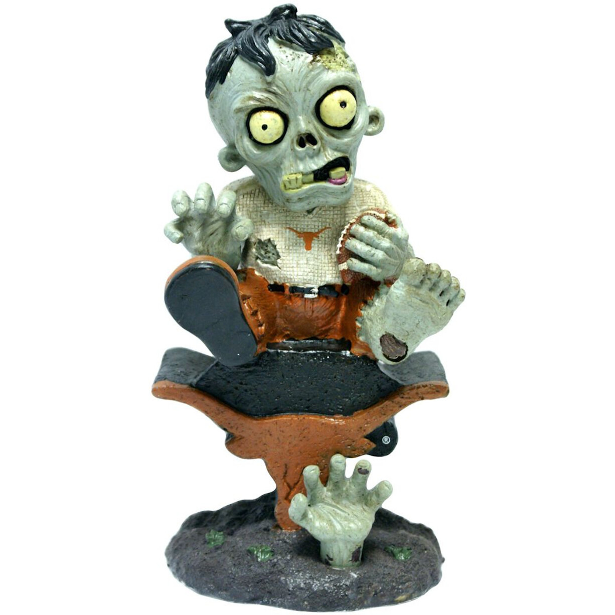 Texas Longhorns Zombie Figurine - On Logo w/Football CO