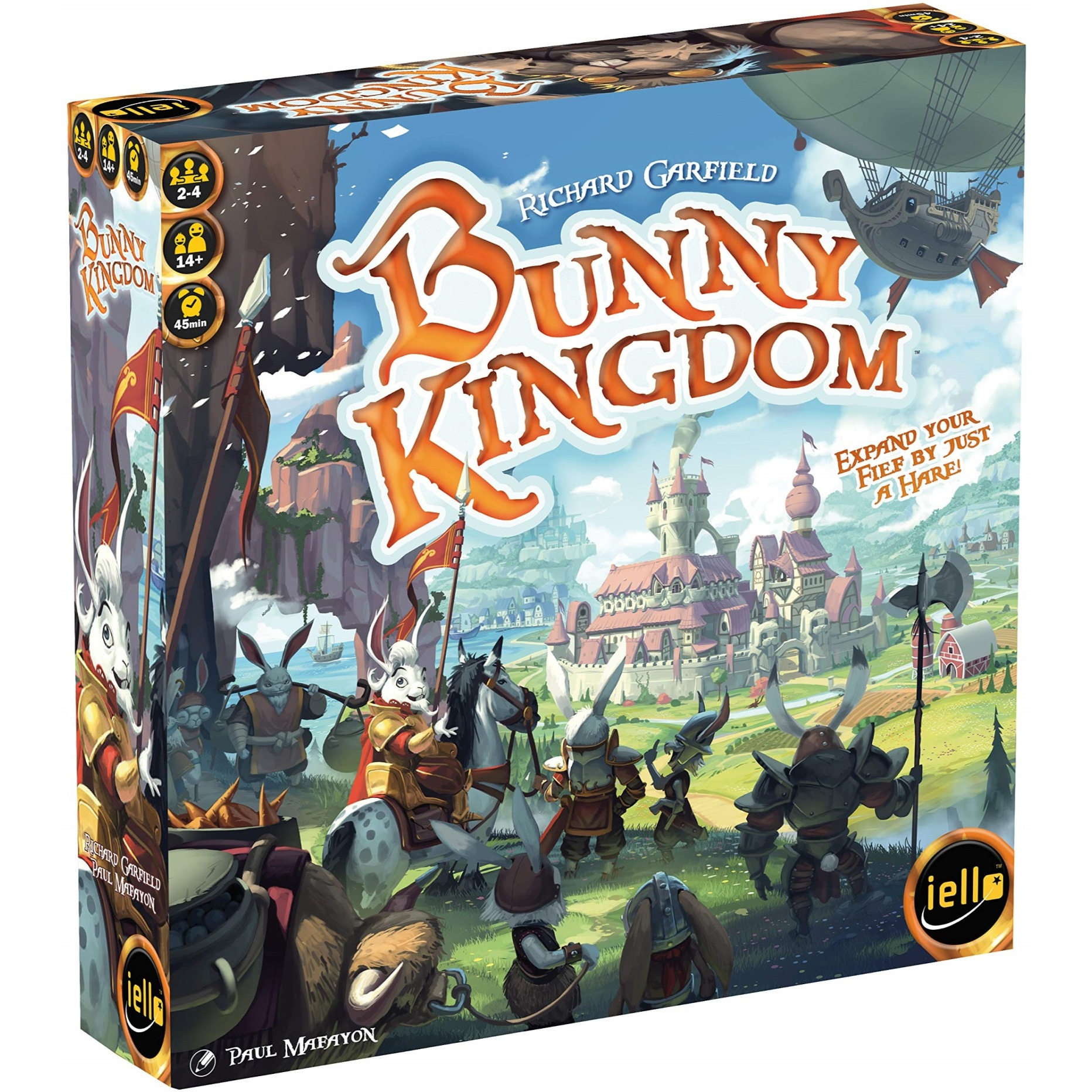 IELLO Bunny Kingdom, Strategy Board Game, Expand Your Fief by Just a Hare, 45 Minute Play Time, 2 to 4 Players, for Ages 14 and Up