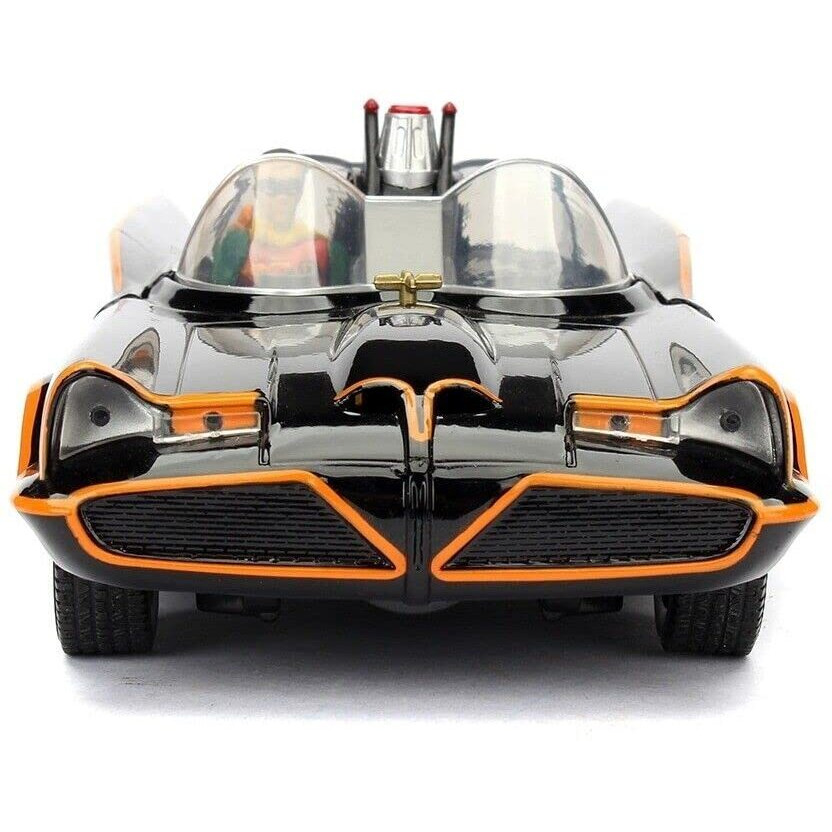 1966 Classic TV Series Batmobile with Diecast Batman and Plastic Robin in the car 1/24 Diecast Model Car by Jada