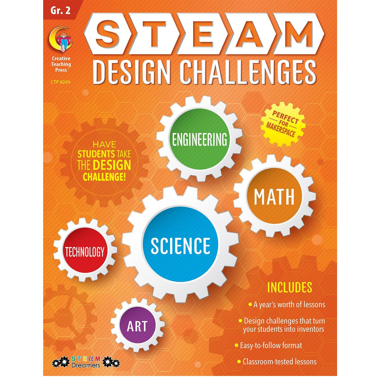 Creative Teaching Press STEAM Design Challenges Resource Book, Grade 2