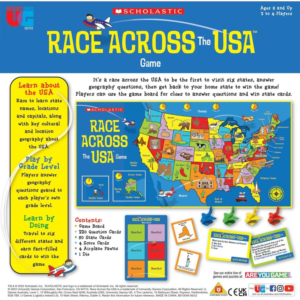 Scholastic Race Across the USA Game