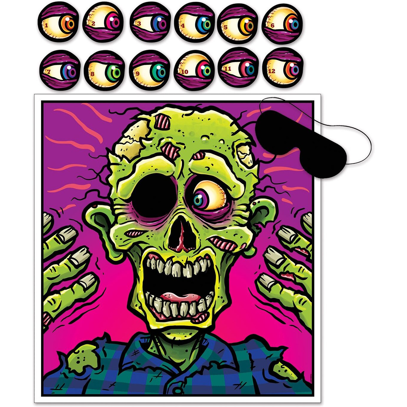 Pin The Eyeball On The Zombie Game