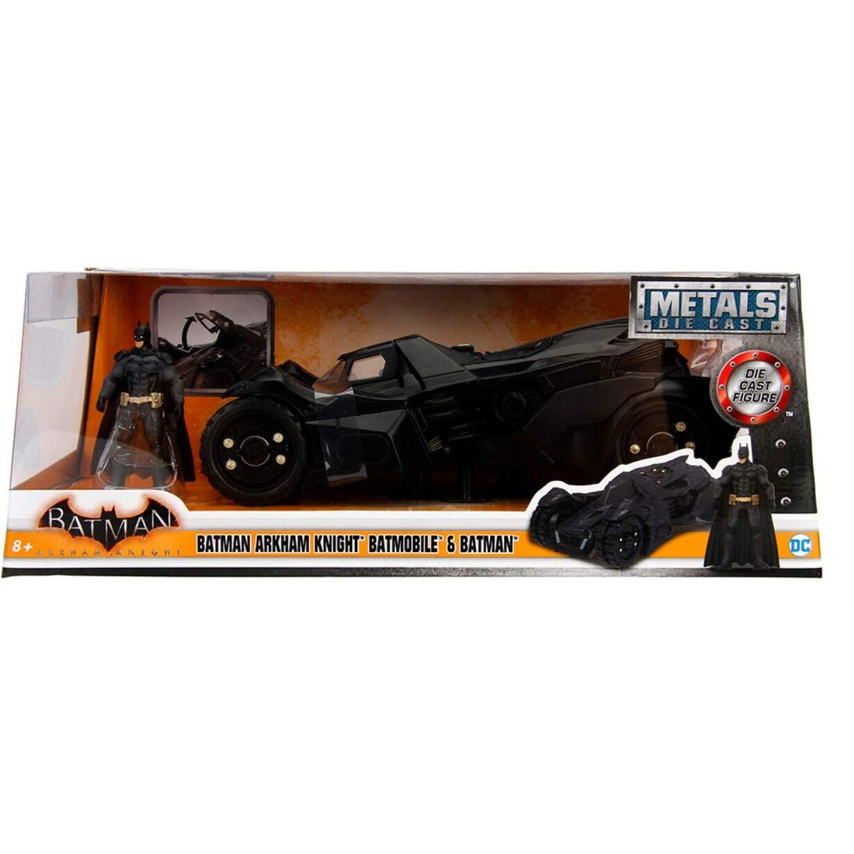 Arkham Knight Batmobile with Batman Diecast Figure 1/24 Diecast Model Car by Jada