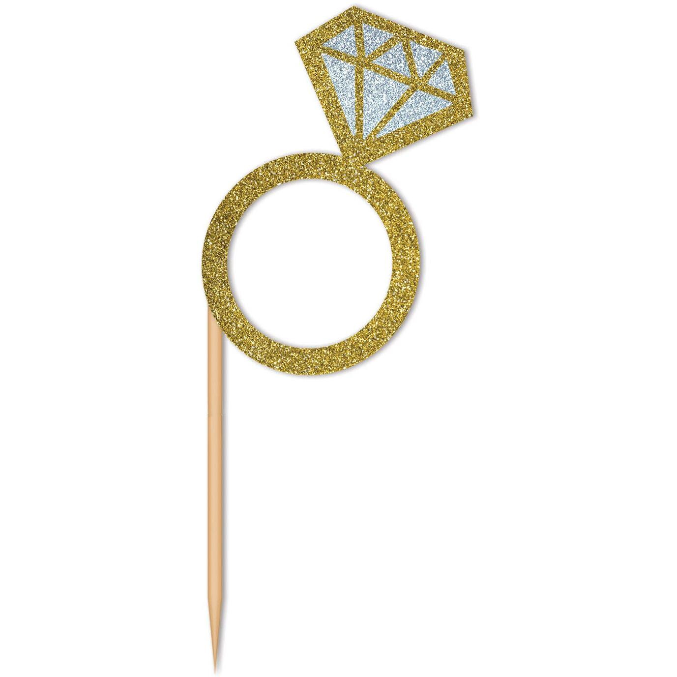 Diamond Ring Cupcake Toppers
