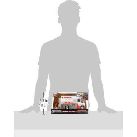 Deadpool Taco Truck with Deadpool Diecast Figurine &quotMarvel" Series 1/24 Diecast Model by Jada