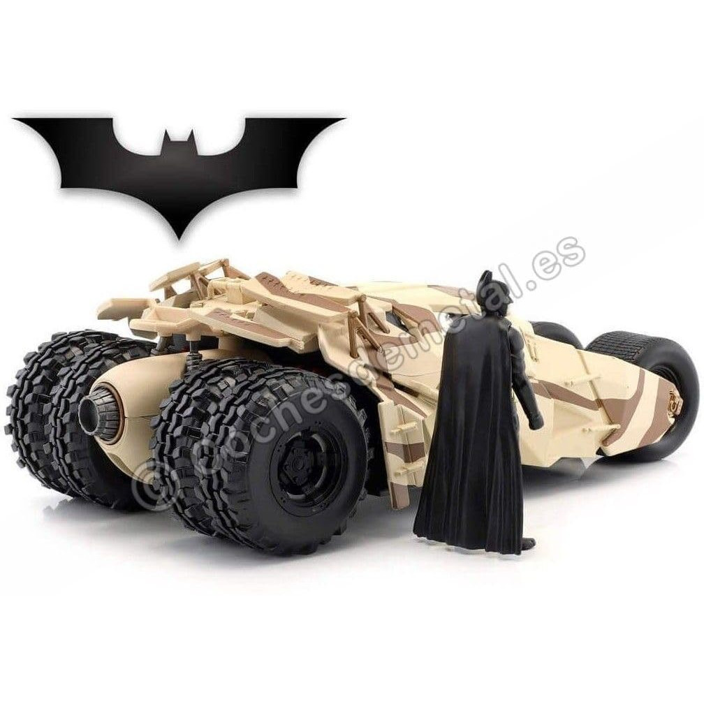 &quotThe Dark Knight" Batmobile with Batman Diecast Figure Camouflage Version &quotDC Comics" Series 1/24 Diecast Model Car by Jada