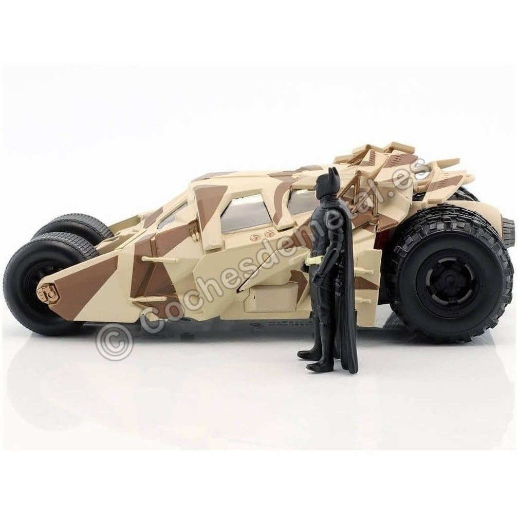 &quotThe Dark Knight" Batmobile with Batman Diecast Figure Camouflage Version &quotDC Comics" Series 1/24 Diecast Model Car by Jada