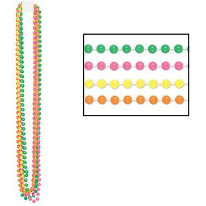 Vibrant Neon Party Beads - Set of 12 for Fun and Festive Events