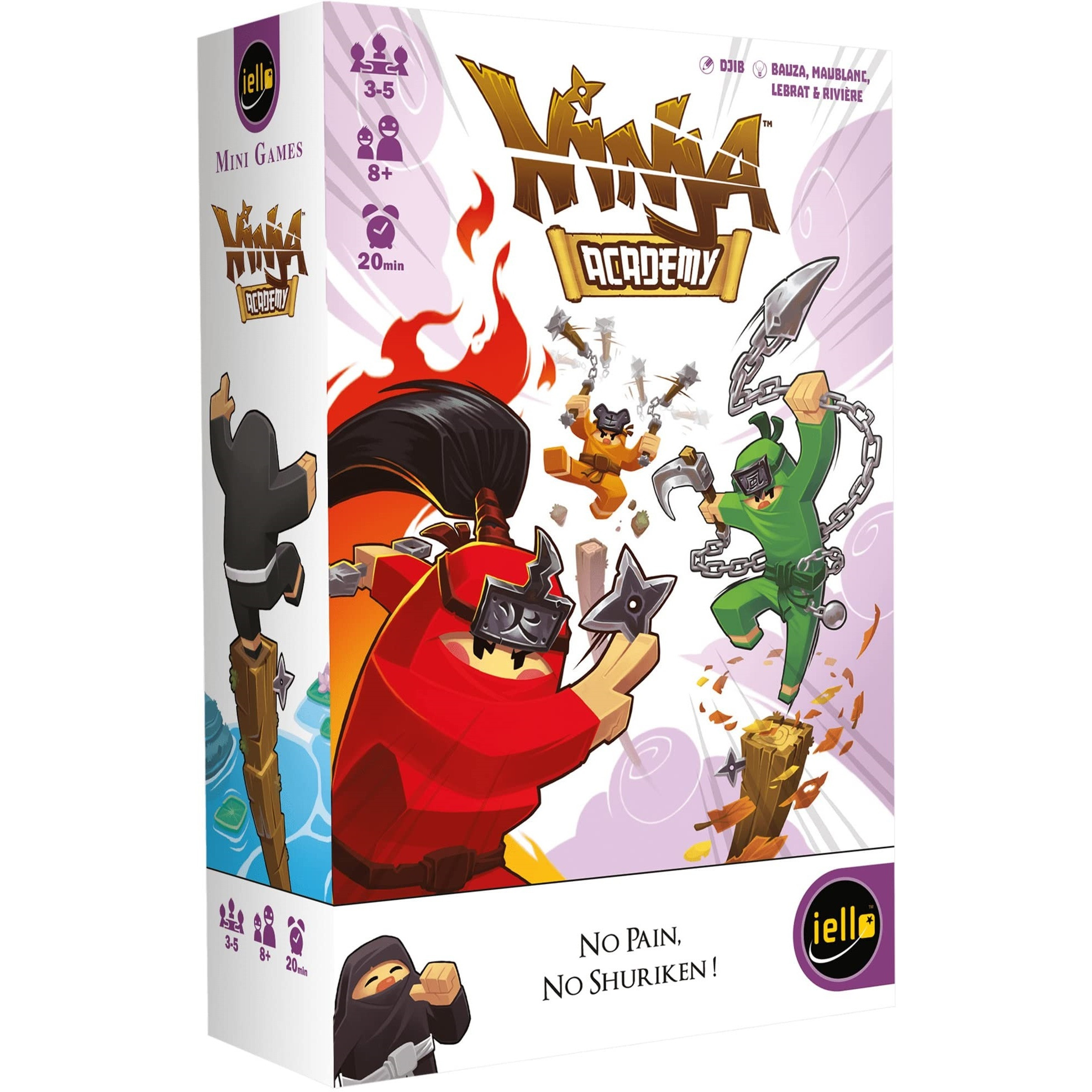 IELLO Ninja Academy - Mini Games, Kids & Family, Games, Ages 8+, 3-5 Players, 20 Min
