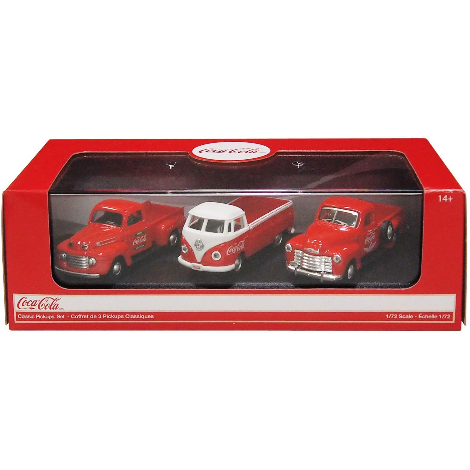 Classic Pickups Gift Set of 3 Pickup Trucks &quotCoca Cola" 1/72 Diecast Model Cars by Motorcity Classics"""