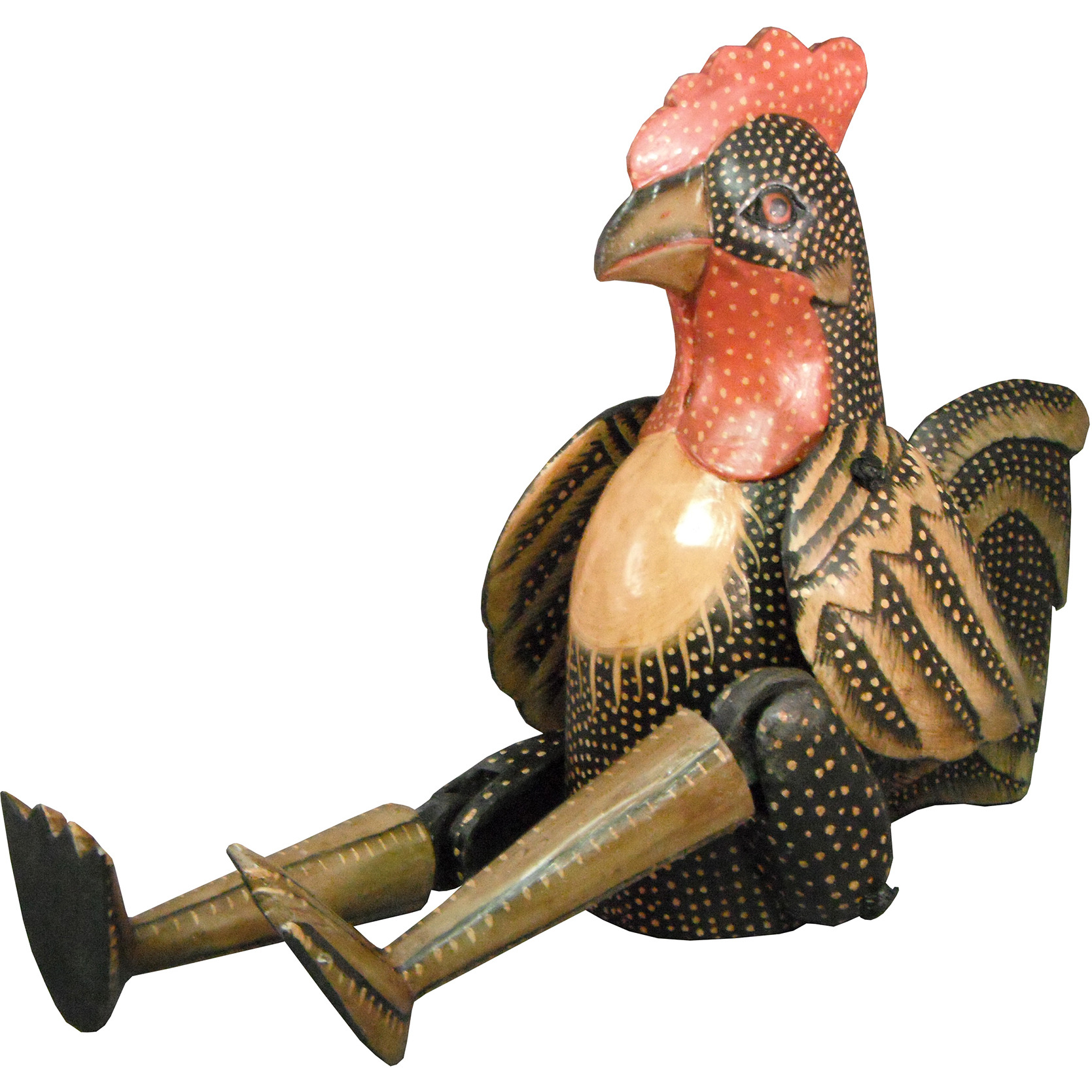 9" Wood Dottie Mini Rooster Puppet