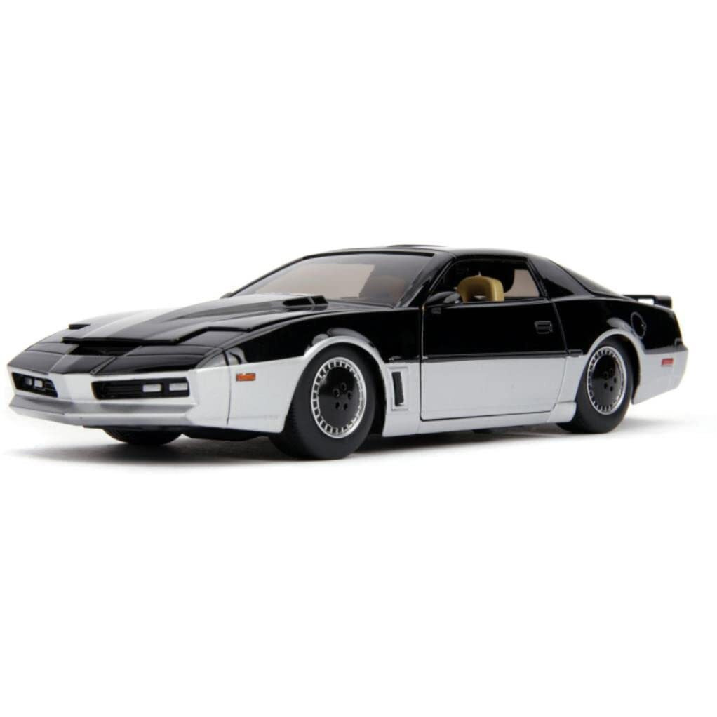 K.A.R.R. Black and Silver Knight Rider (1982) TV Series &quotHollywood Rides" Series 1/32 Diecast Model Car by Jada"""