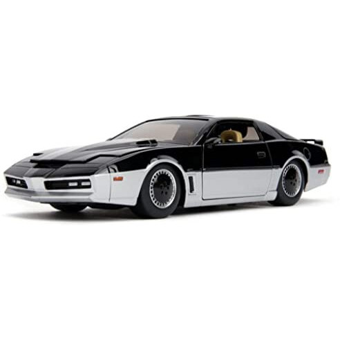 K.A.R.R. Black and Silver Knight Rider (1982) TV Series &quotHollywood Rides" Series 1/32 Diecast Model Car by Jada"""
