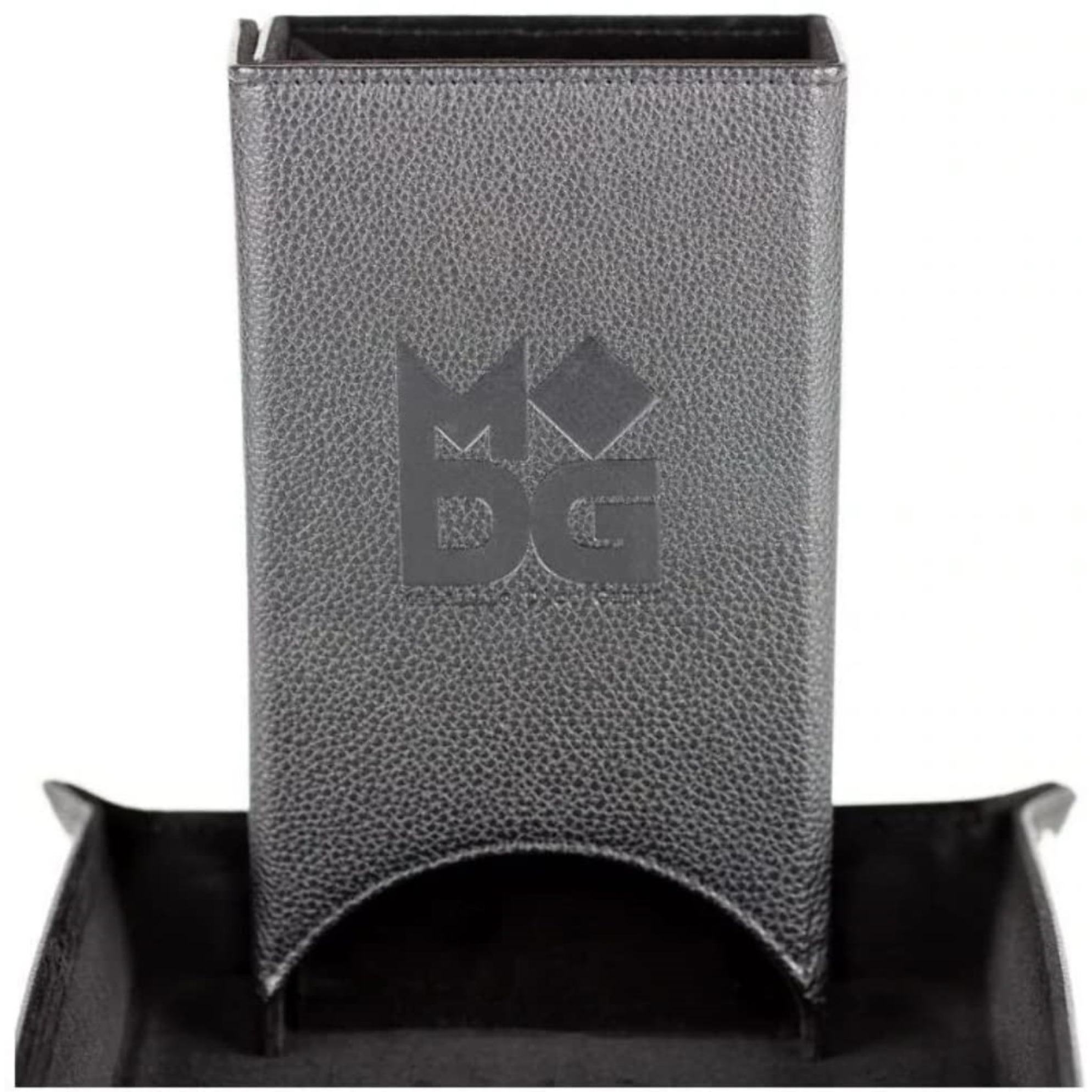 Metallic Dice Games FanRoll Fold Up Dice Tower Black, Role Playing Game Dice Accessories for Dungeons and Dragons