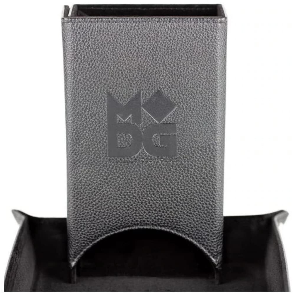 Metallic Dice Games FanRoll Fold Up Dice Tower Black, Role Playing Game Dice Accessories for Dungeons and Dragons