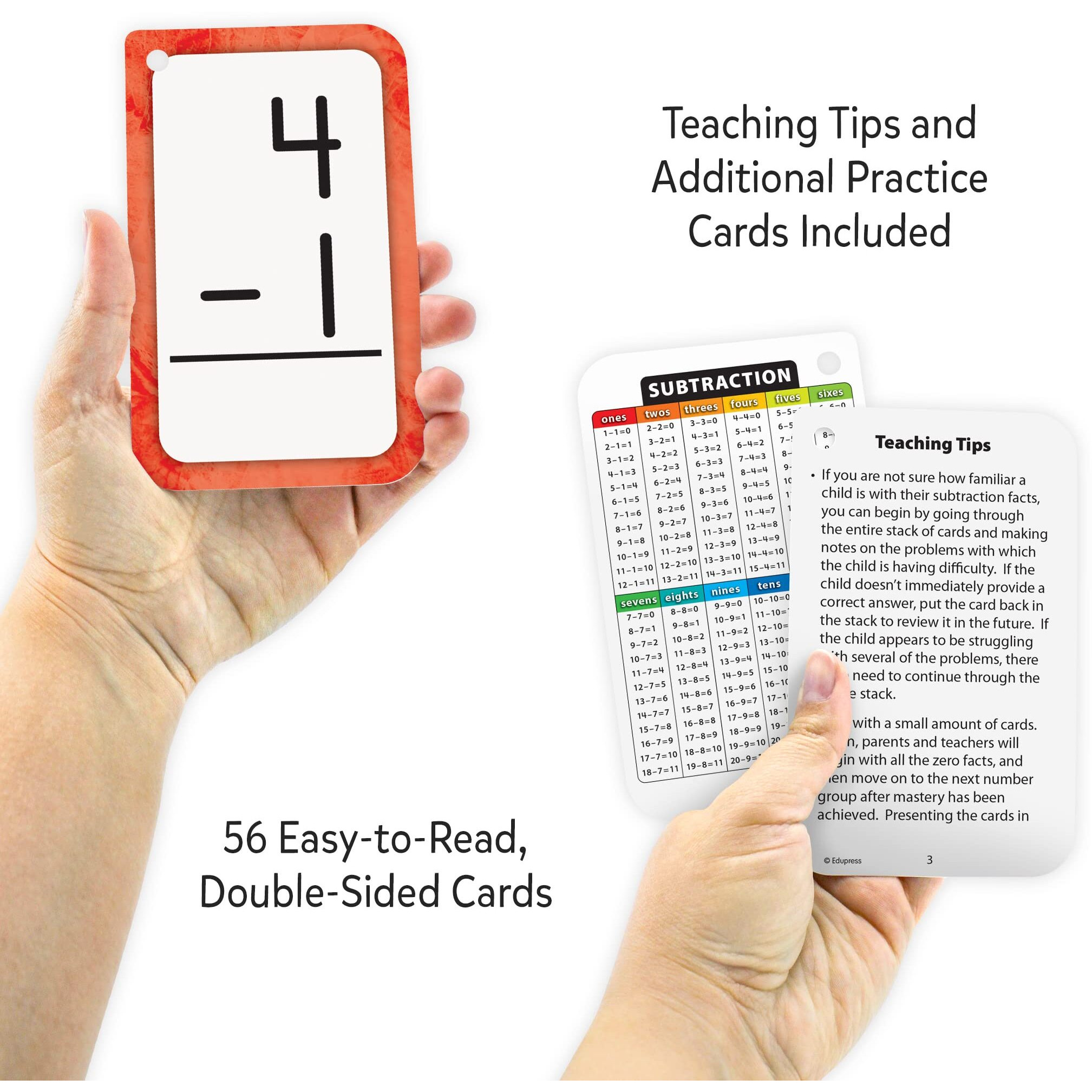 SUBTRACTION 0-12 FLASH CARDS
