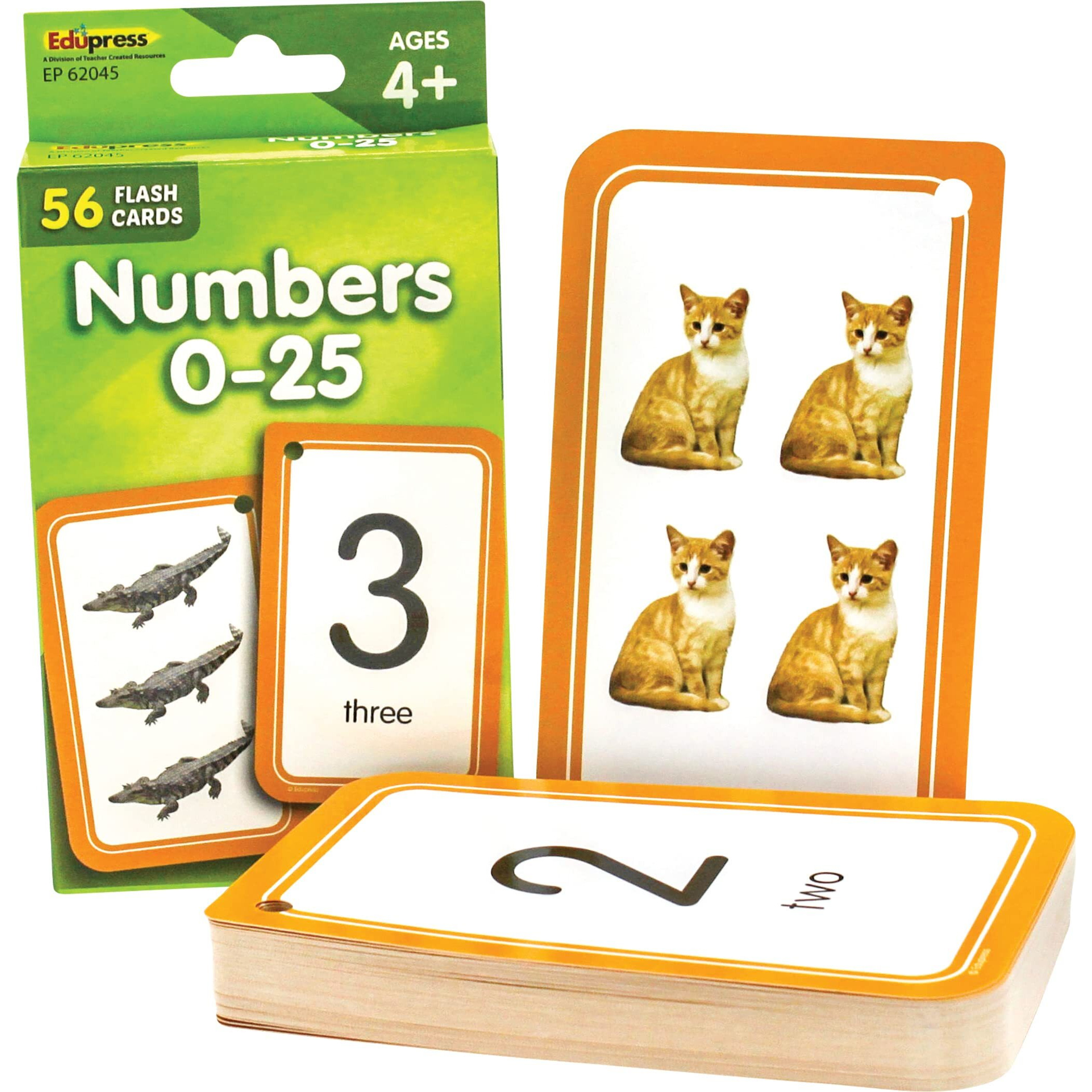 NUMBERS 0-25 FLASH CARDS