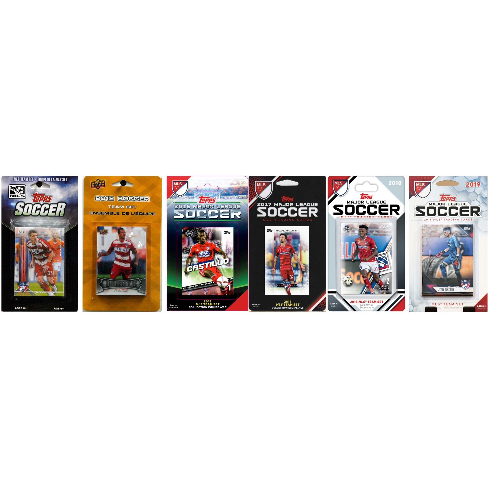MLS FC Dallas 6 Different Licensed Trading Card Team Sets