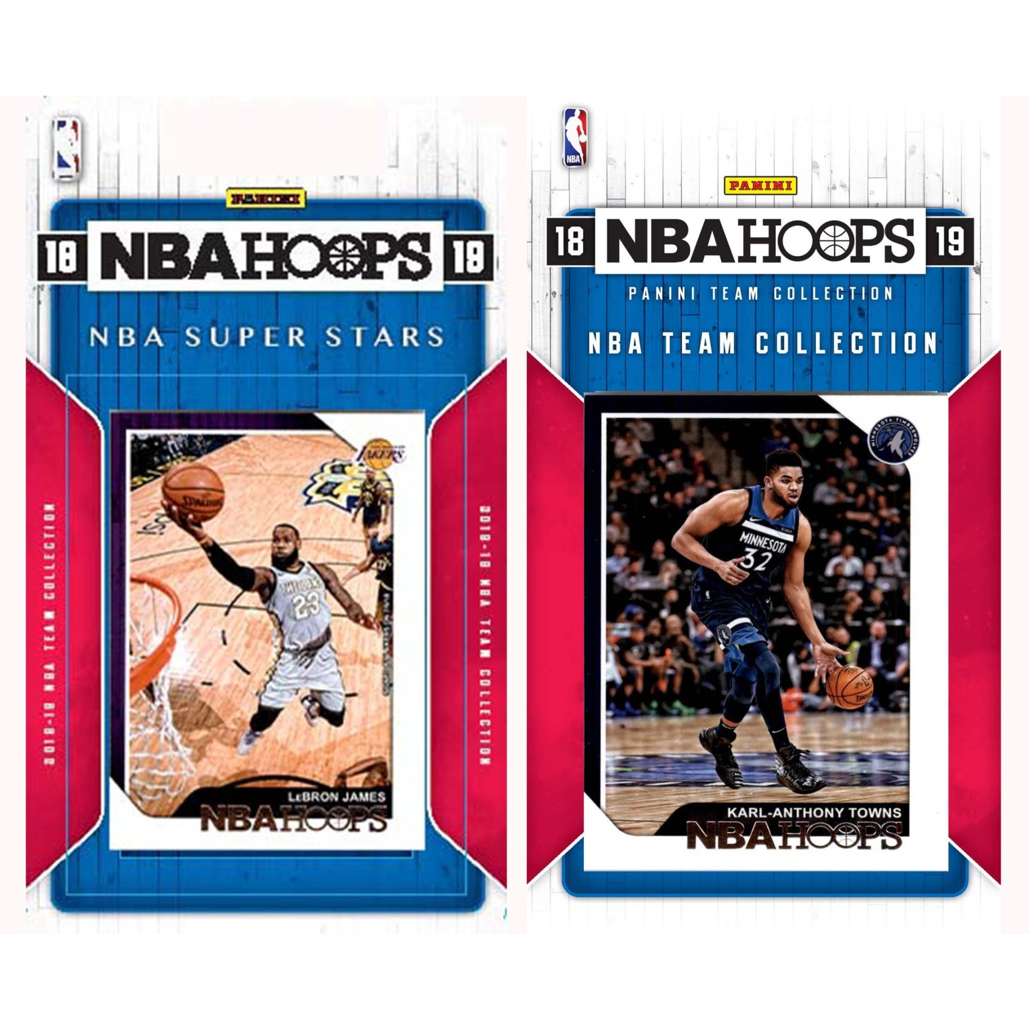 NBA Minnesota Timberwolves Licensed 2018-19 Hoops Team Set Plus 2018-19 Hoops All-Star Set