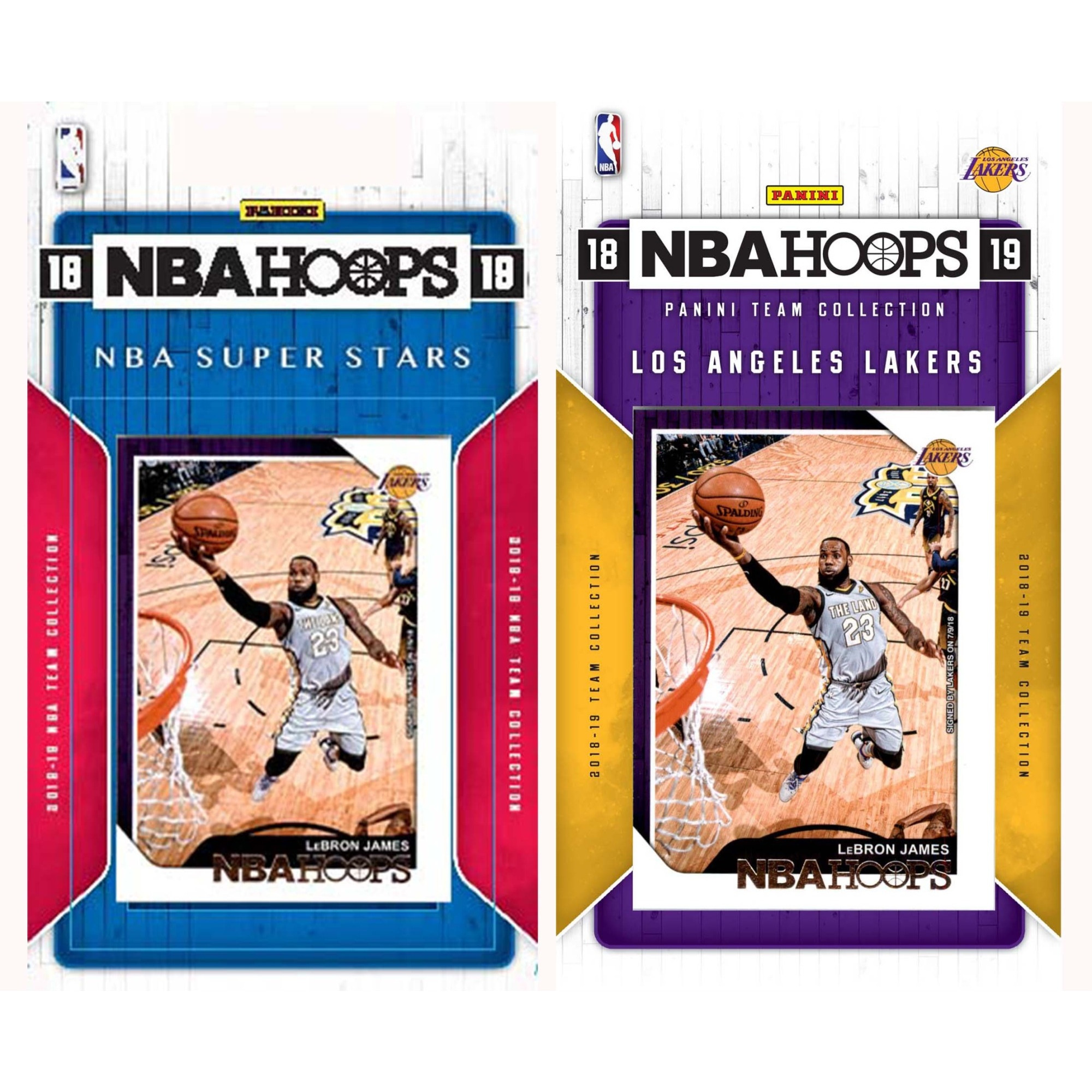 NBA Los Angeles Lakers Licensed 2018-19 Hoops Team Set Plus 2018-19 Hoops All-Star Set