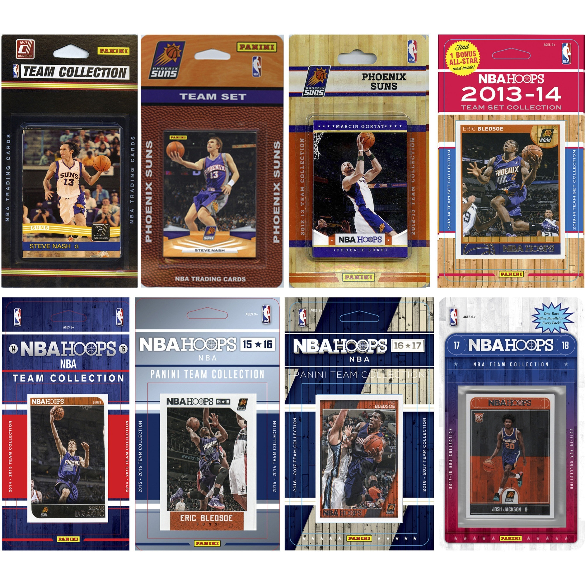 NBA Phoenix Suns 8 Different Licensed Trading Card Team Sets