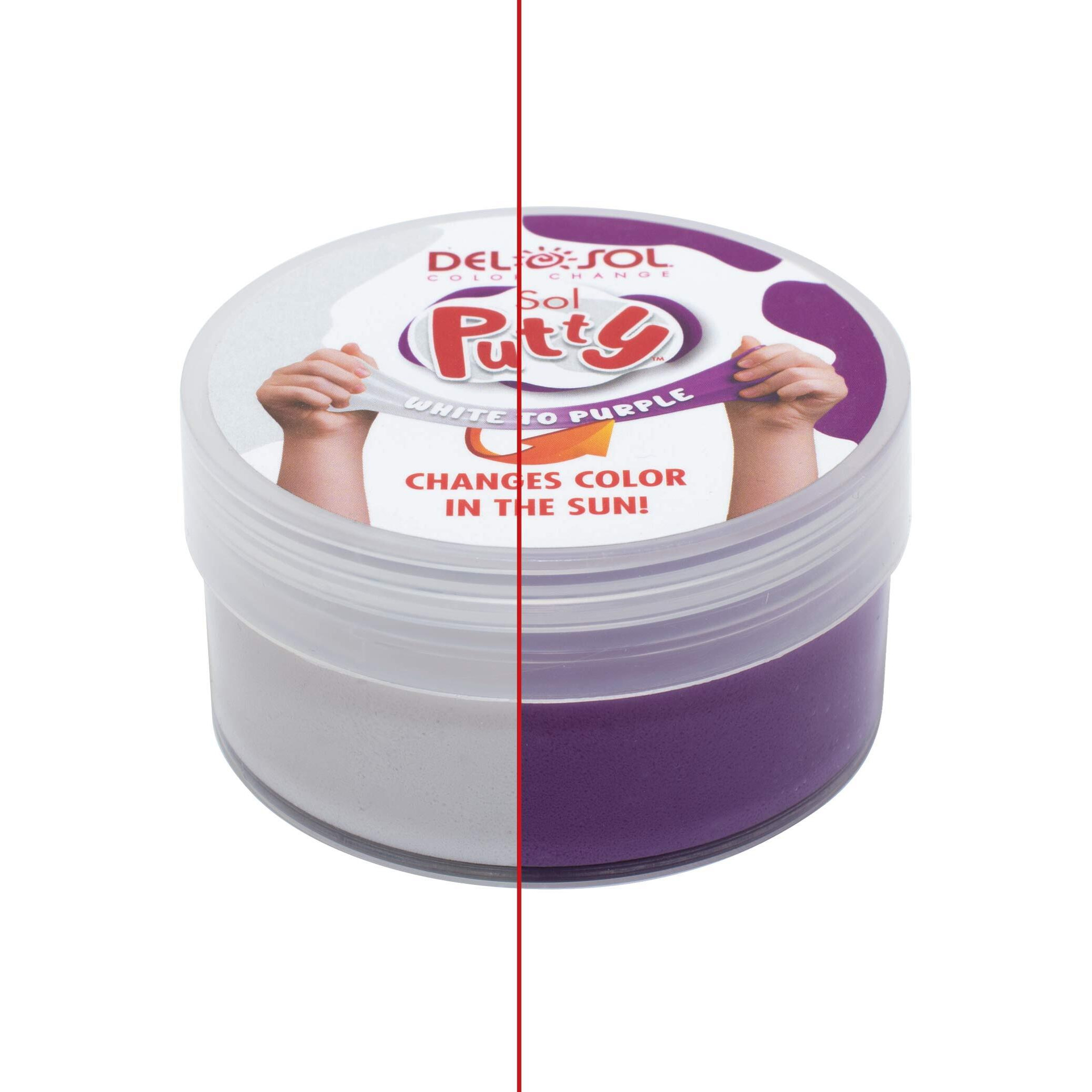 Color-Changing Sol Putty - White to Purple by DelSol for Unisex - 1 Pc Putty
