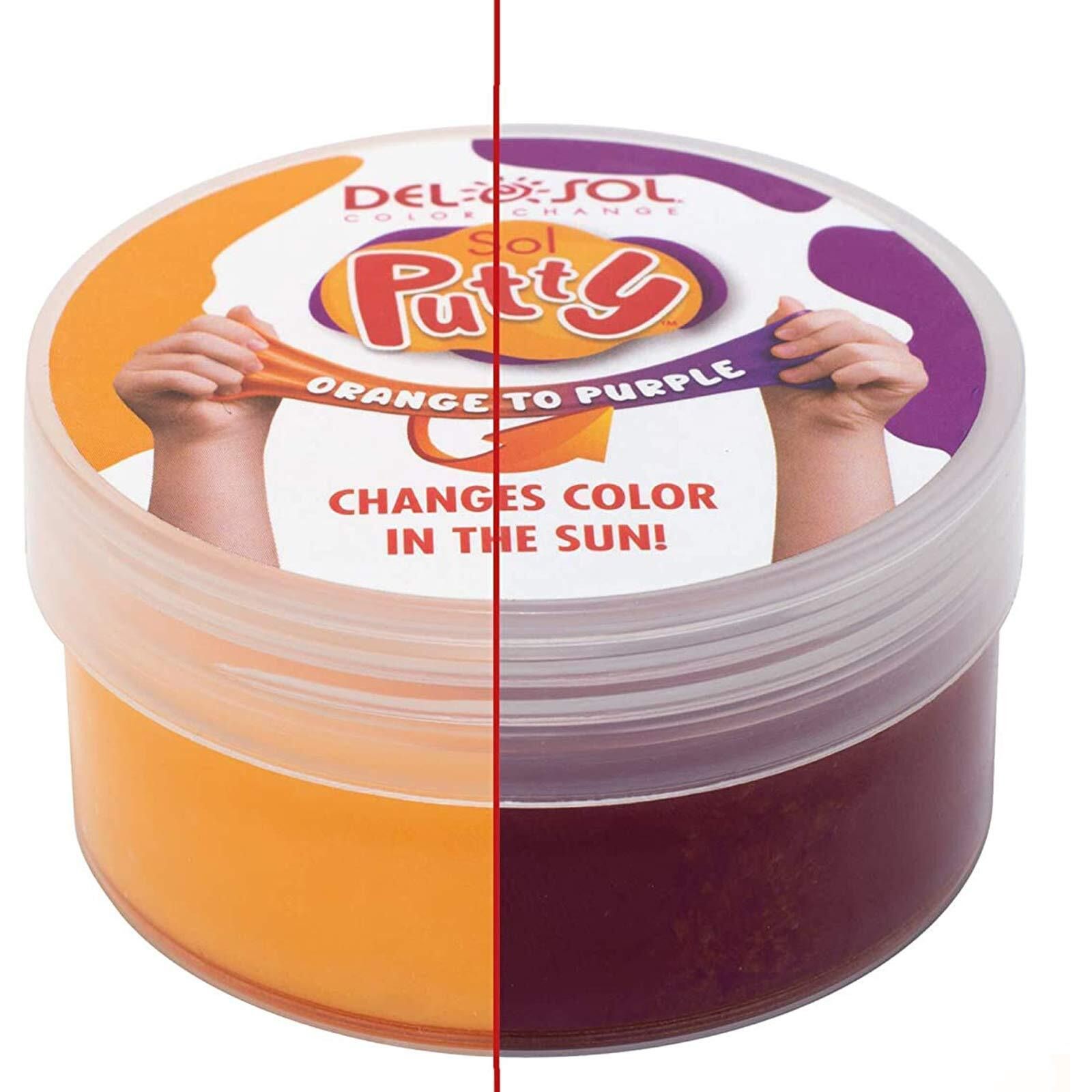 Color-Changing Sol Putty - Orange to Purple by DelSol for Unisex - 1 Pc Putty
