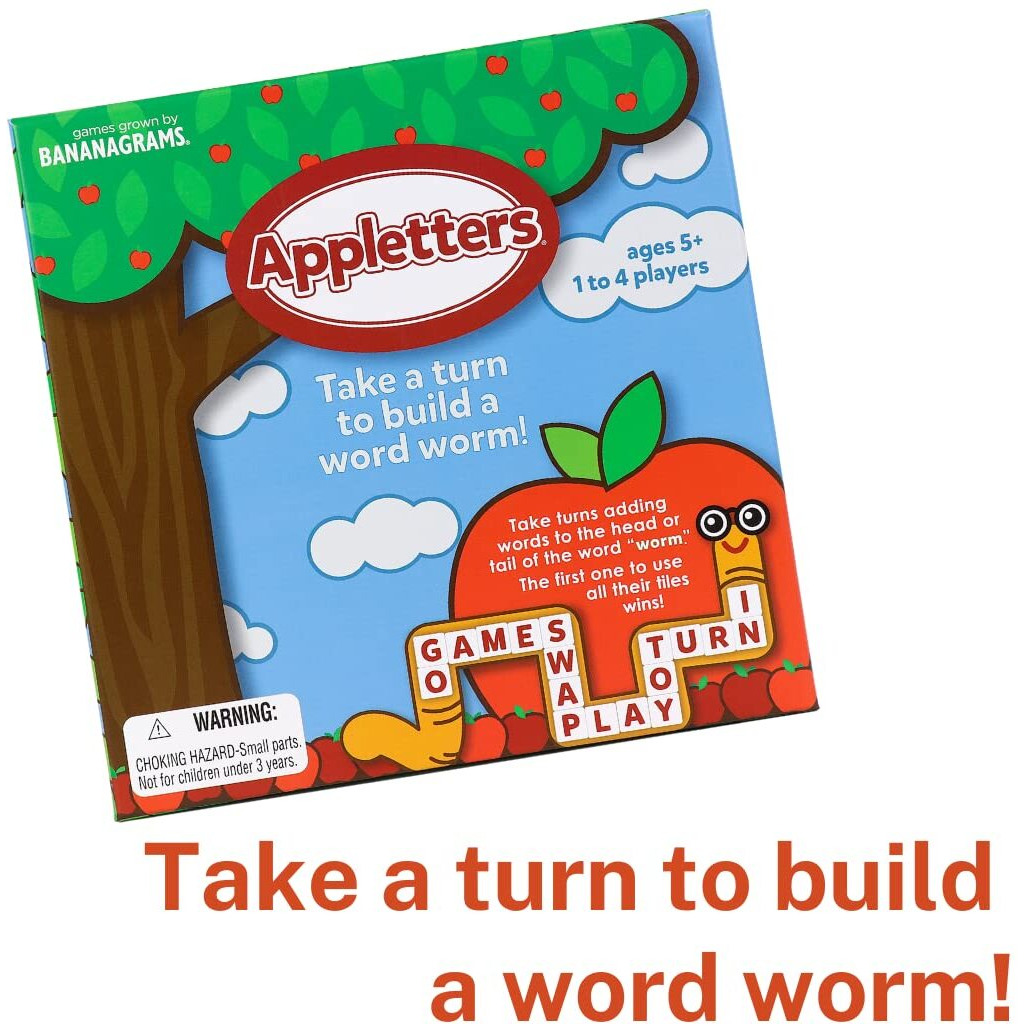 Appletters Race to Build A Word Worm in This Board Game for Kids
