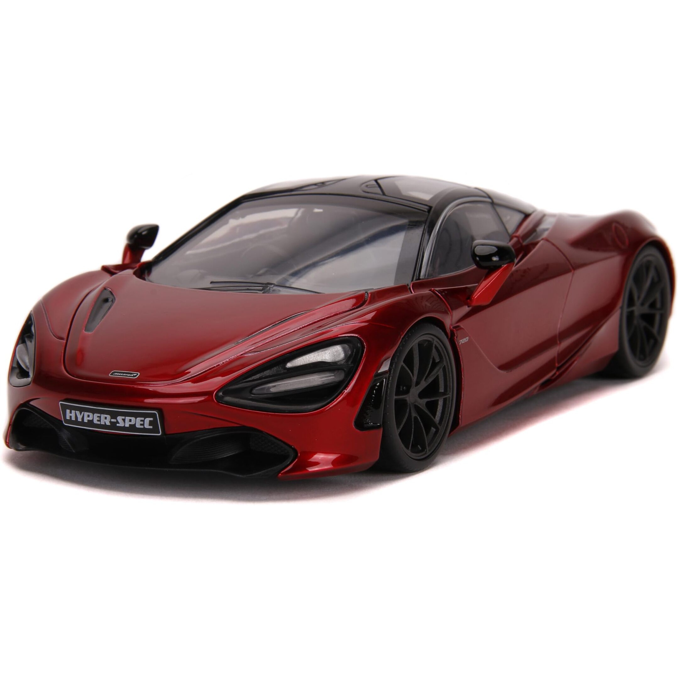 McLaren 720S RHD (Right Hand Drive) Candy Red with Black Top &quotHyper-Spec" Series 1/24 Diecast Model Car by Jada