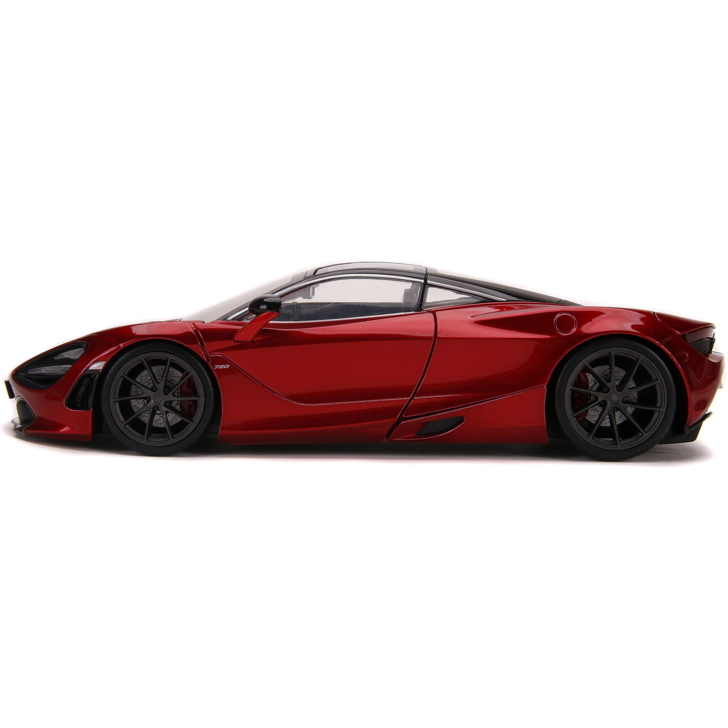 McLaren 720S RHD (Right Hand Drive) Candy Red with Black Top &quotHyper-Spec" Series 1/24 Diecast Model Car by Jada