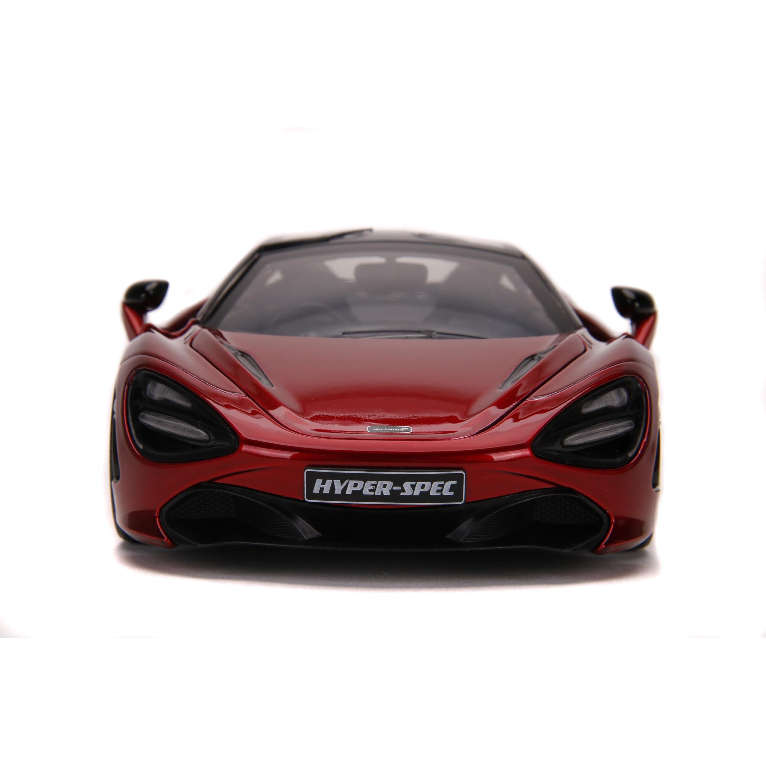 McLaren 720S RHD (Right Hand Drive) Candy Red with Black Top &quotHyper-Spec" Series 1/24 Diecast Model Car by Jada