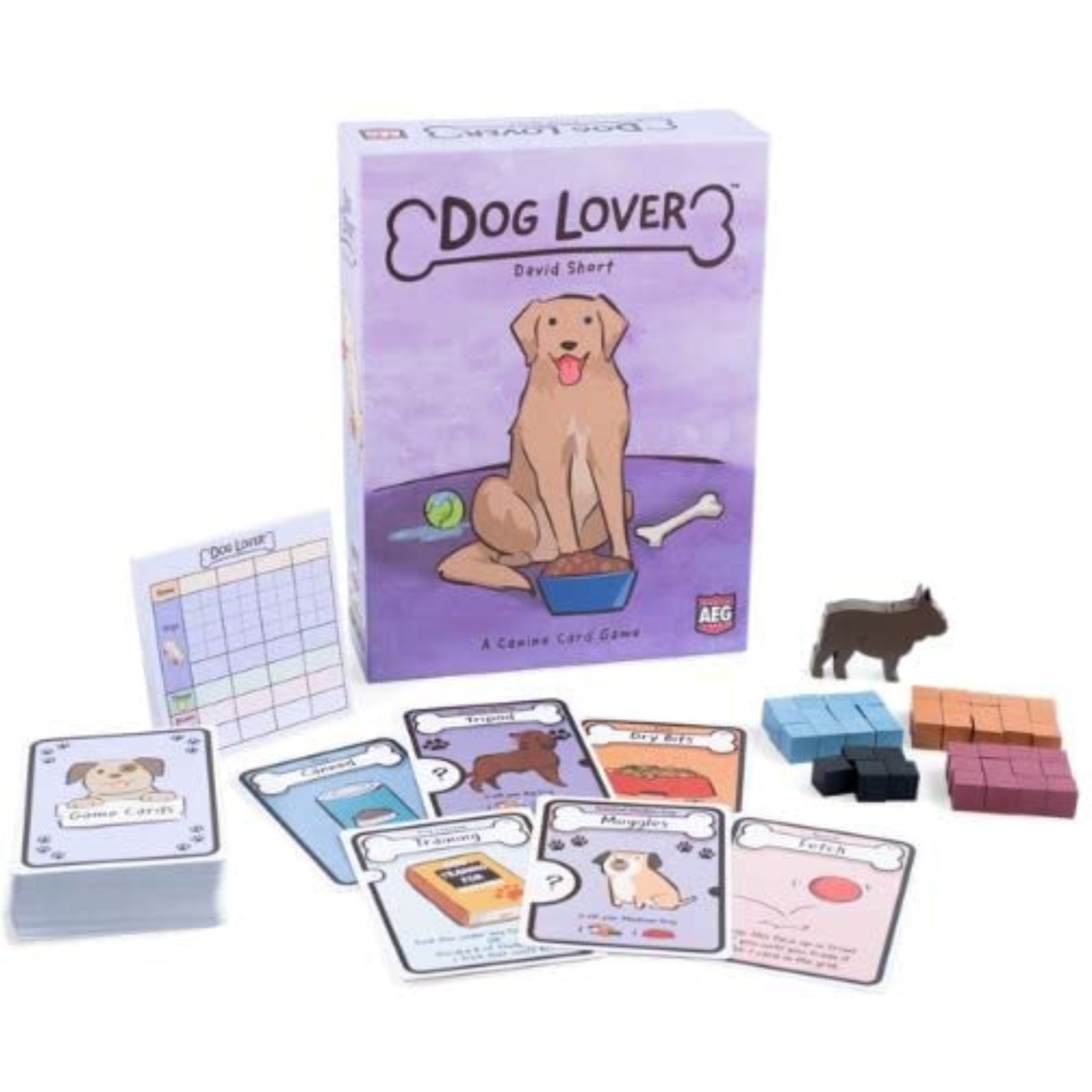 Alderac Entertainment Group (AEG) Dog Lover, Card Game, Rescue Beloved Dogs, Train New Tricks, Ages 10+, 2-4 Players, 30 Min, Alderac Entertainment Group (AEG)