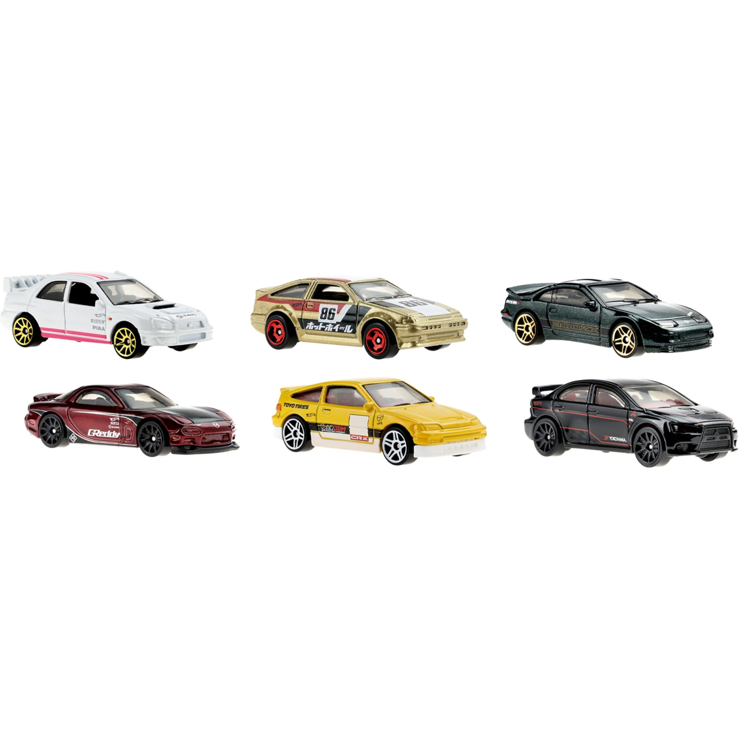 &quotHot Wheels Legends" 6 piece Set Diecast Model Cars by Hot Wheels