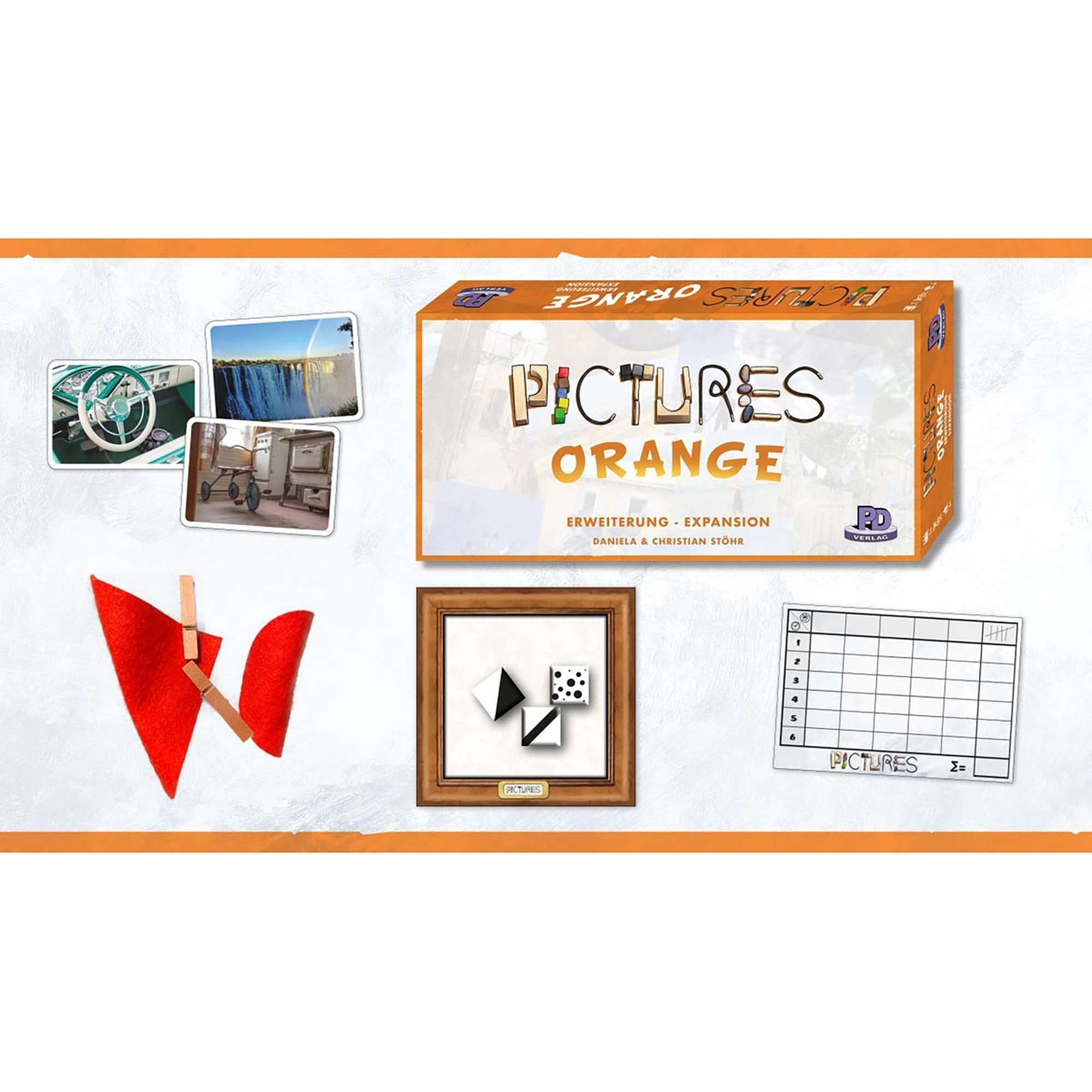 Rio Grande Games Pictures Orange Expansion - Family Game Expansion to Pictures - Ages 14+, 3-5 Players, 30 Min Game Play