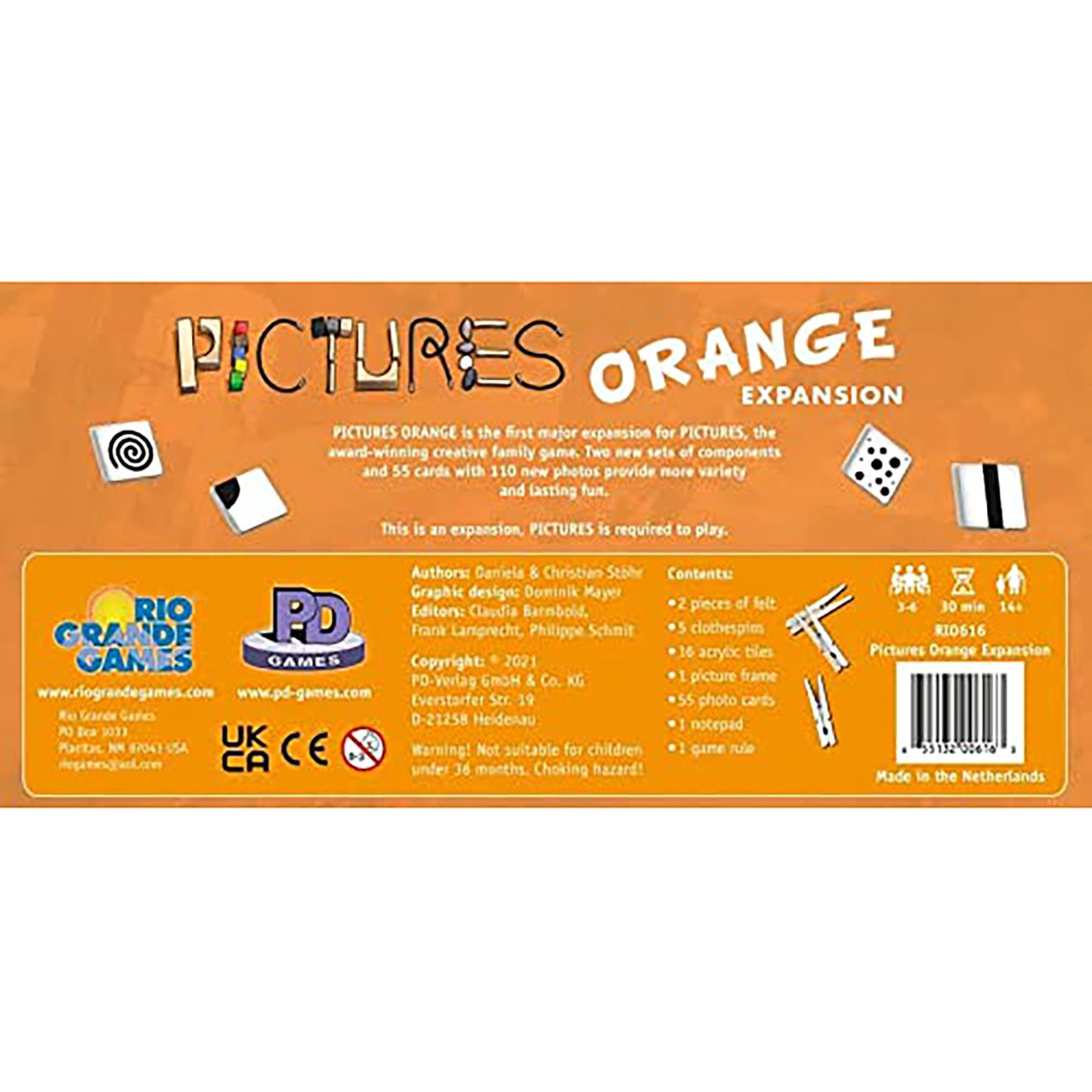 Rio Grande Games Pictures Orange Expansion - Family Game Expansion to Pictures - Ages 14+, 3-5 Players, 30 Min Game Play