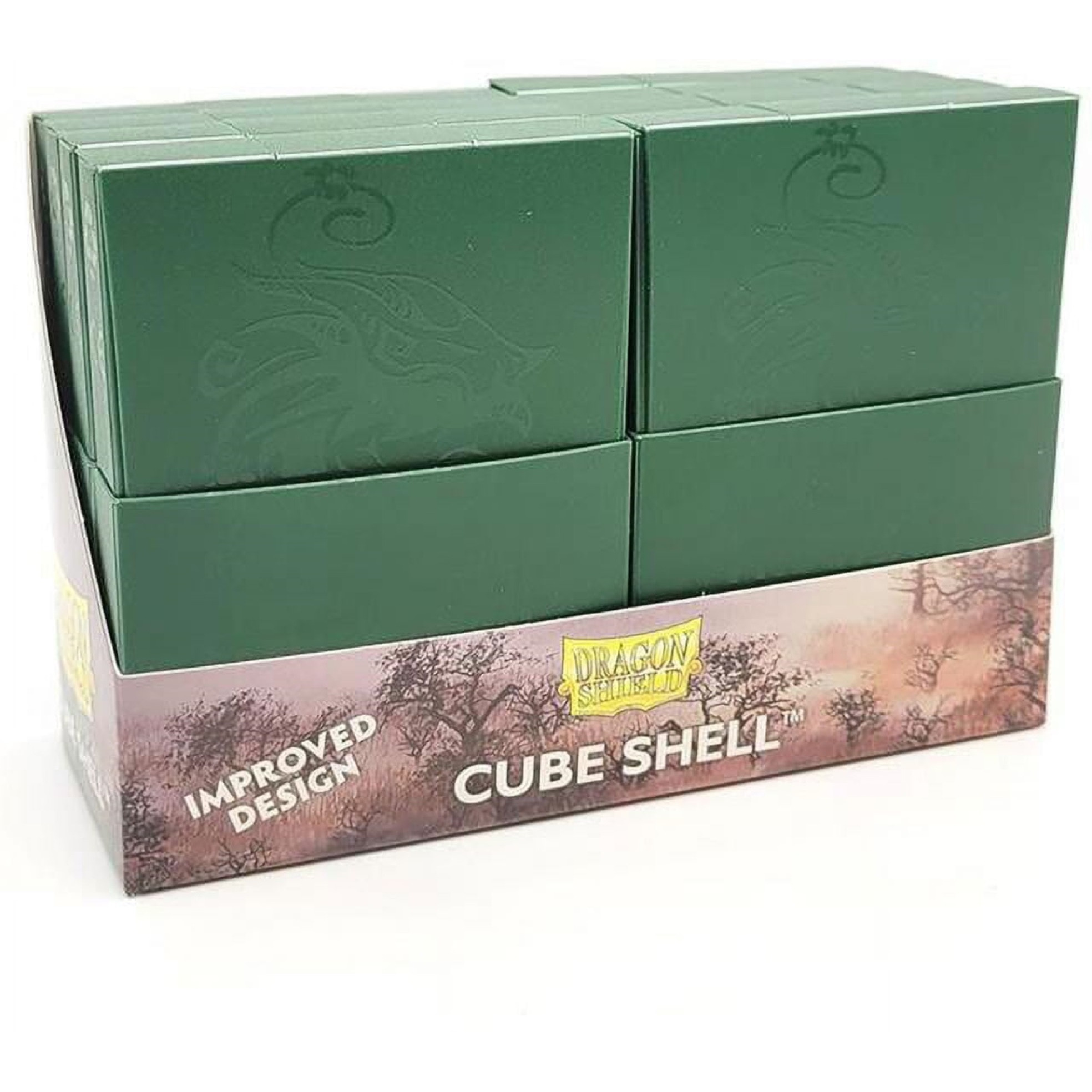 Dragon Shield Cube Shell Forest Green - 8 Units - Durable and Sturdy TCG, OCG Card Storage - Card Deck Box - Compatible with Pokemon Yugioh Commander and MTG Magic The Gathering Cards