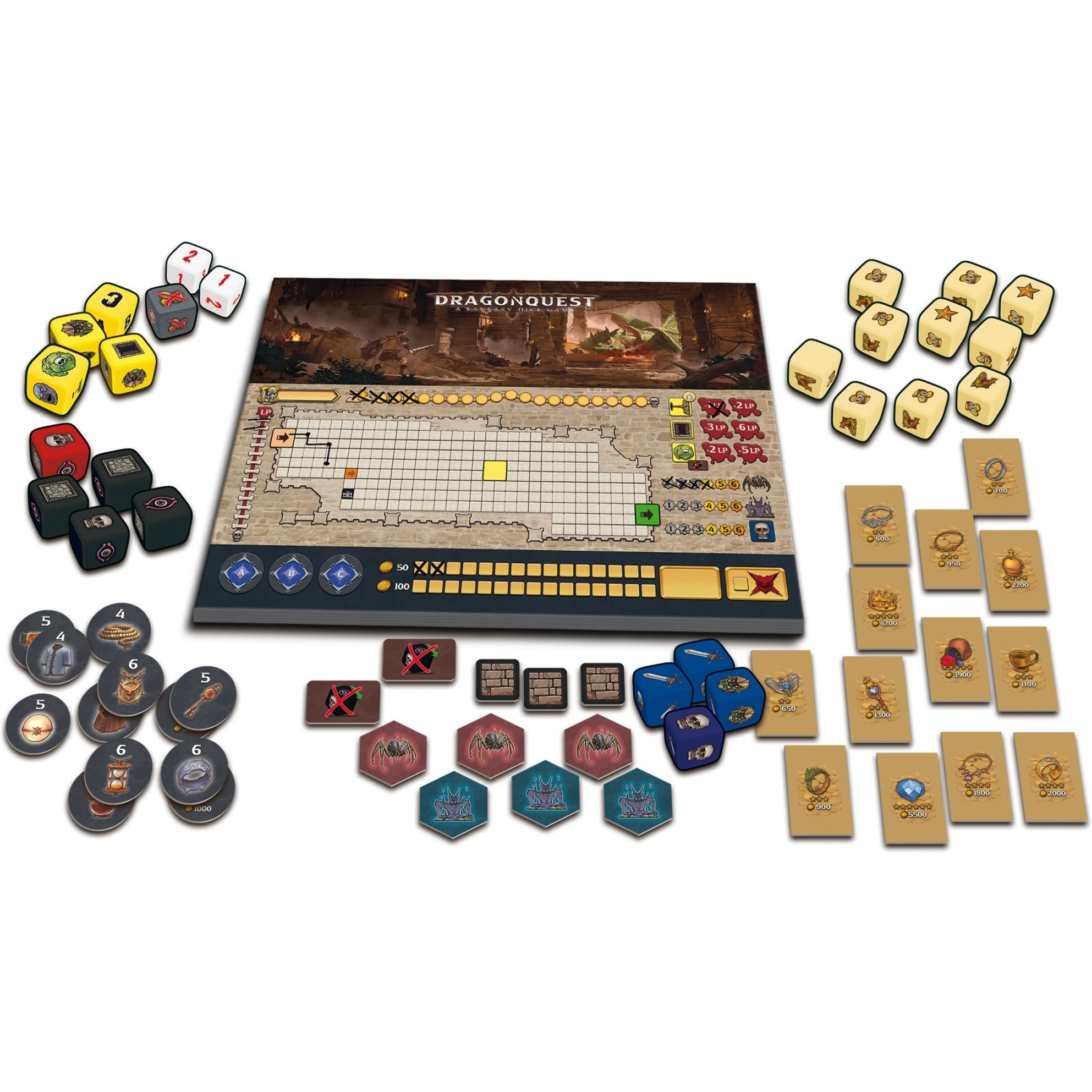 Dragonquest Fantasy Dice Game Queen Games Board Game