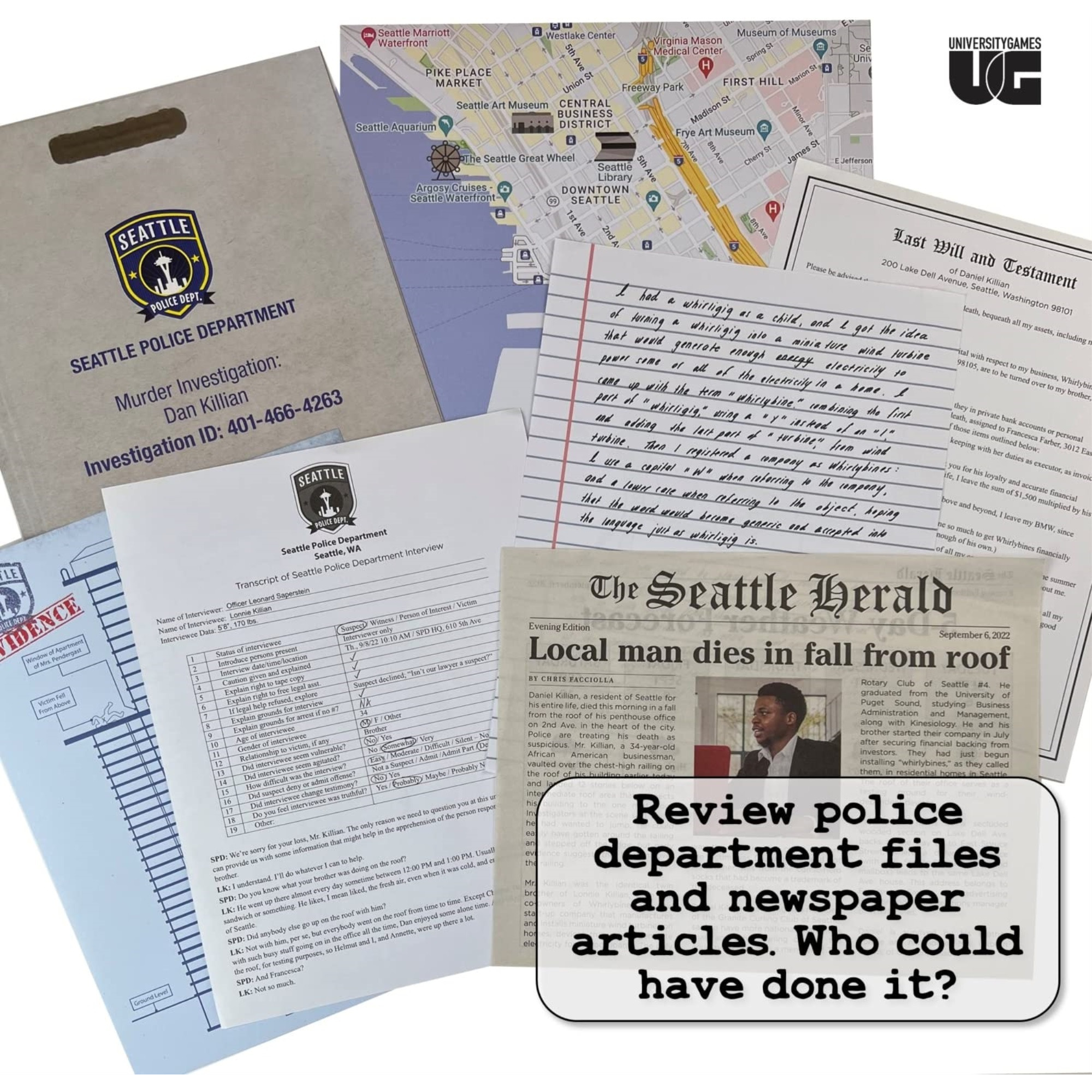 Murder Mystery Party Case Files Killer Startup for 1 or More Players Ages 14 and Up