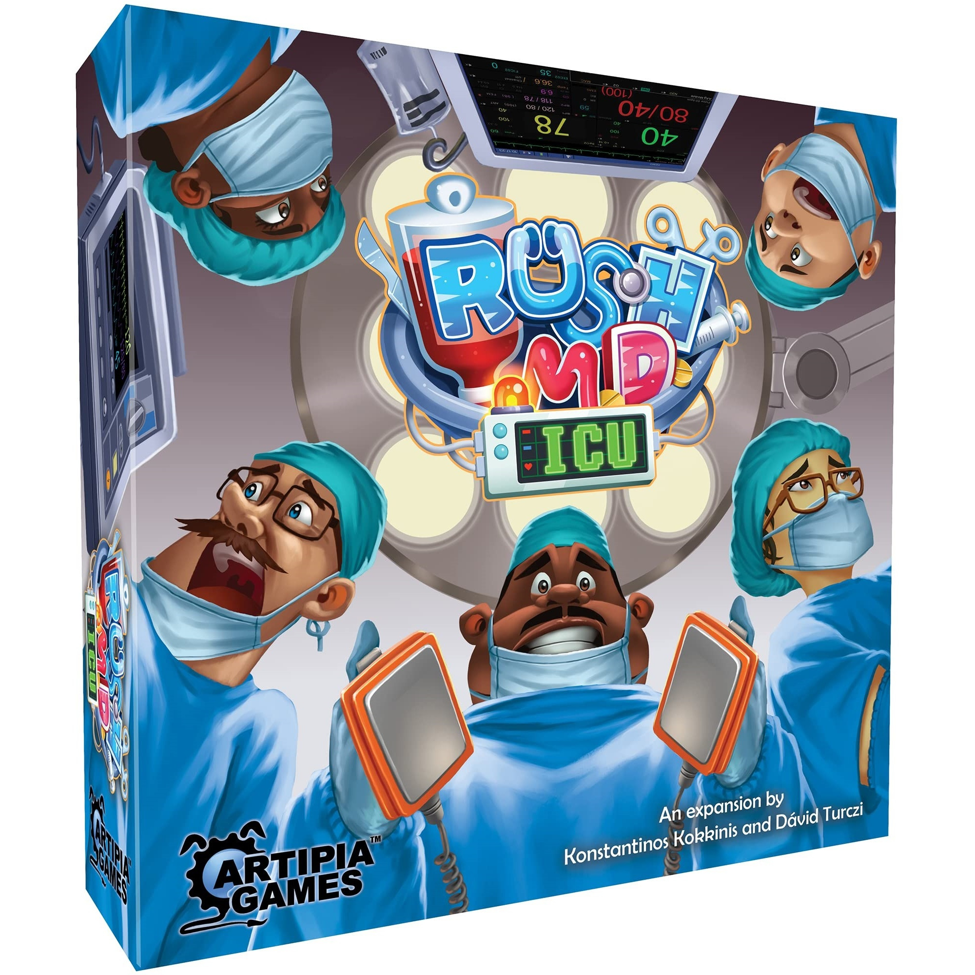 Artipia Games Artipiagames Rush M.D. ICU Expansion Cooperative Board Game, Worker Placement, Strategy, Ages 14+, 1-4 Players, 30-45 Mins