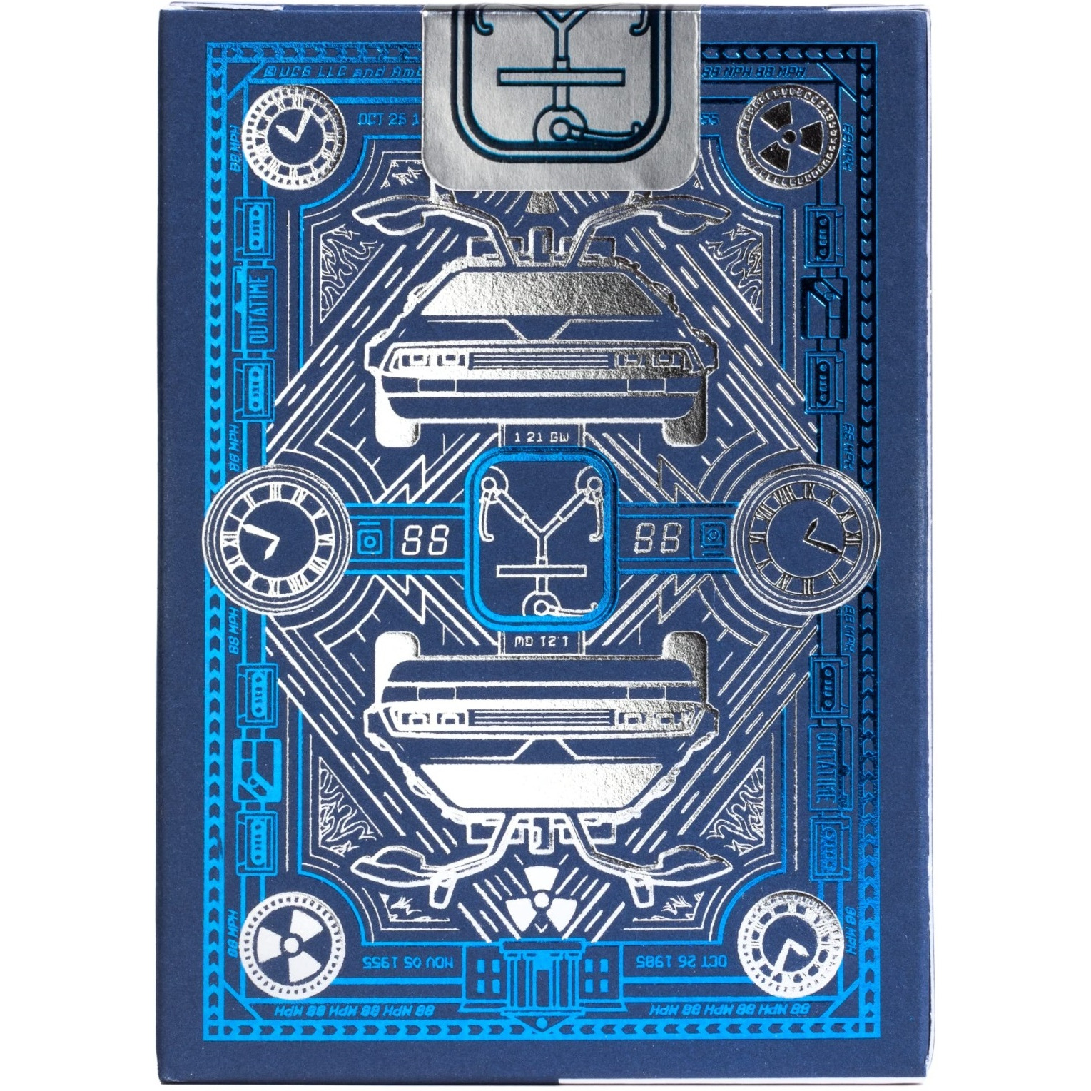 Bicycle Back To The Future Playing Cards 1 Pack, Premium, Foil, Metallic , Blue