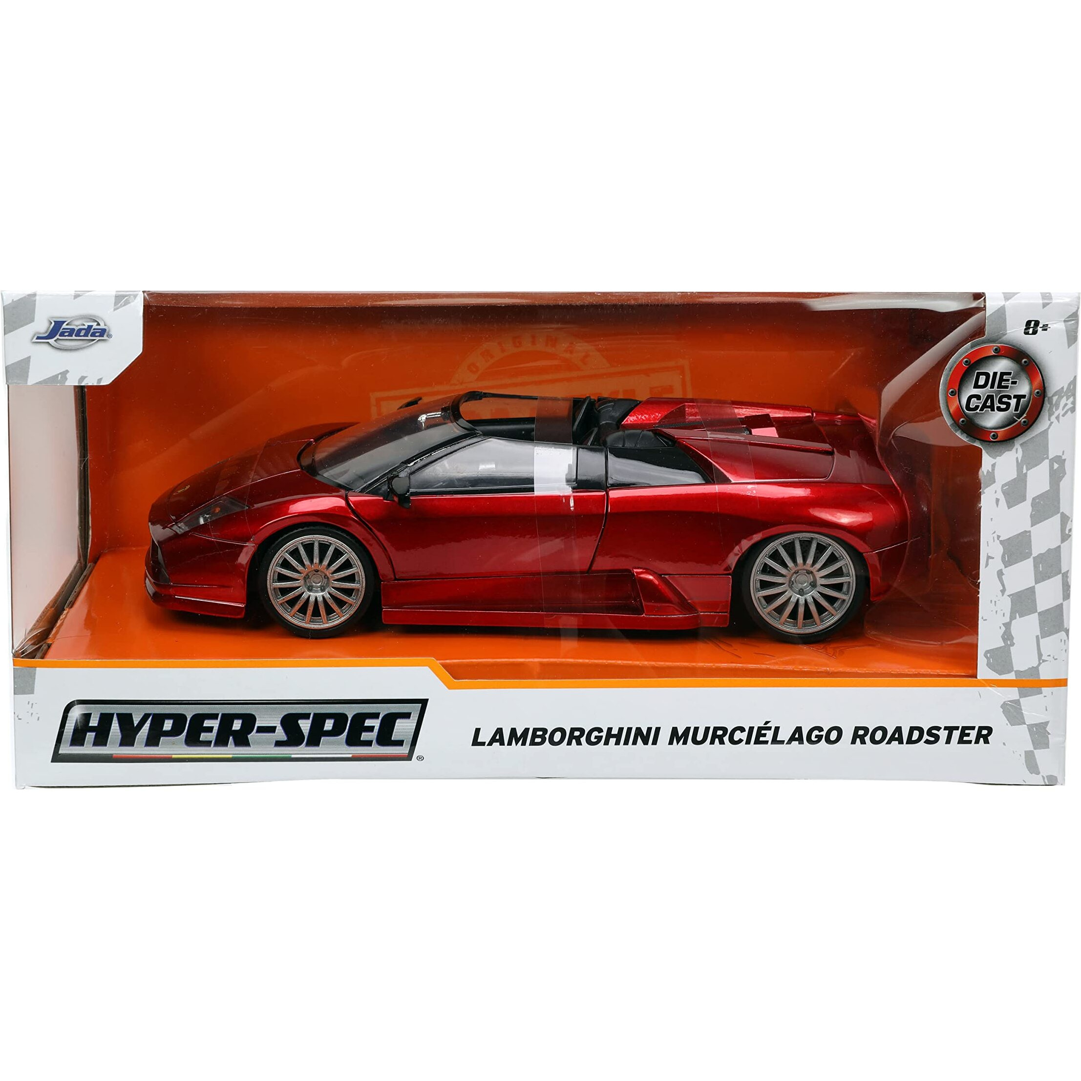 Lamborghini Murcielago Roadster Red Metallic &quotHyper-Spec" Series 1/24 Diecast Model Car by Jada