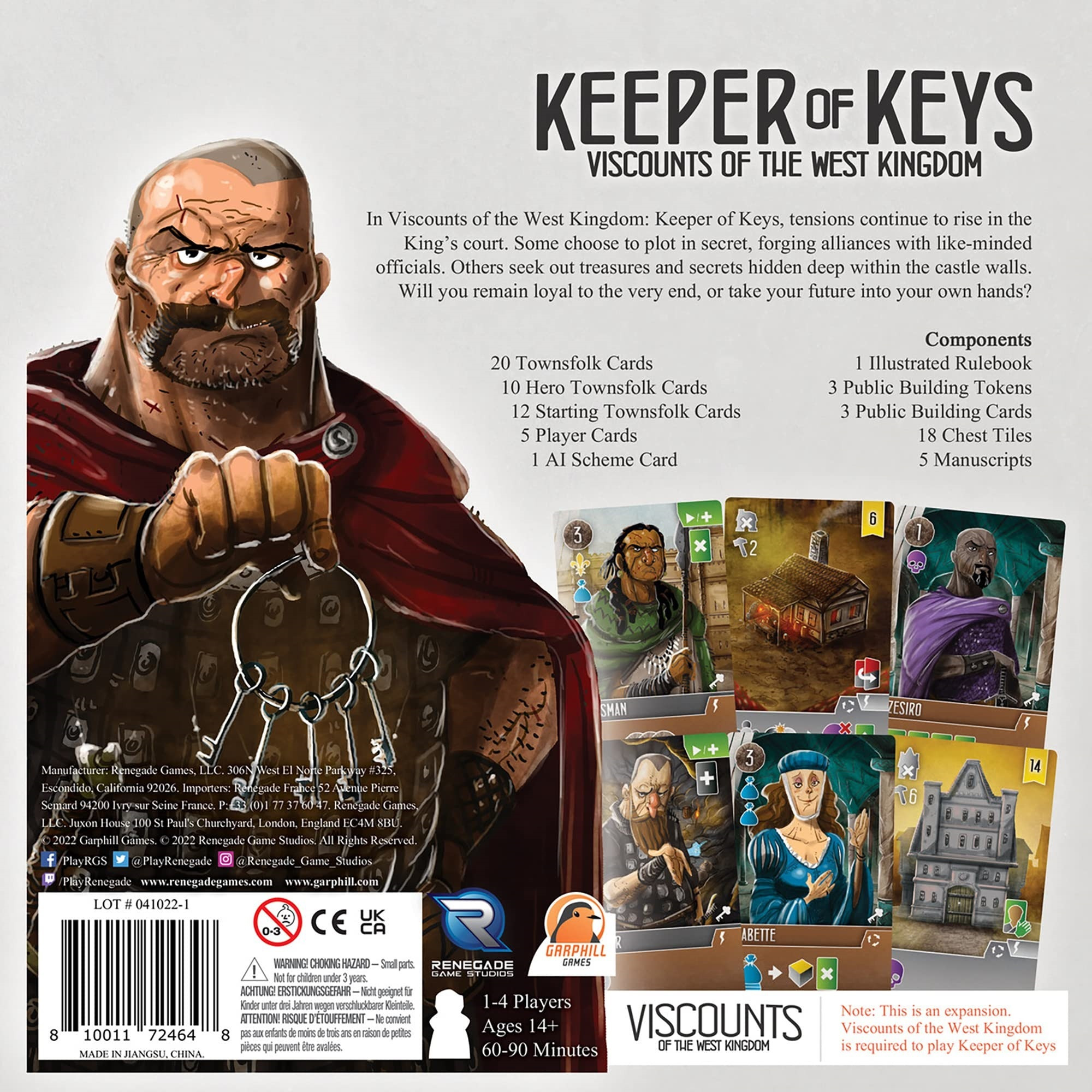 Renegade Game Studios Viscounts of The West Kingdom Keeper of Keys Expansion - Strategy Board Game, Ages 14+
