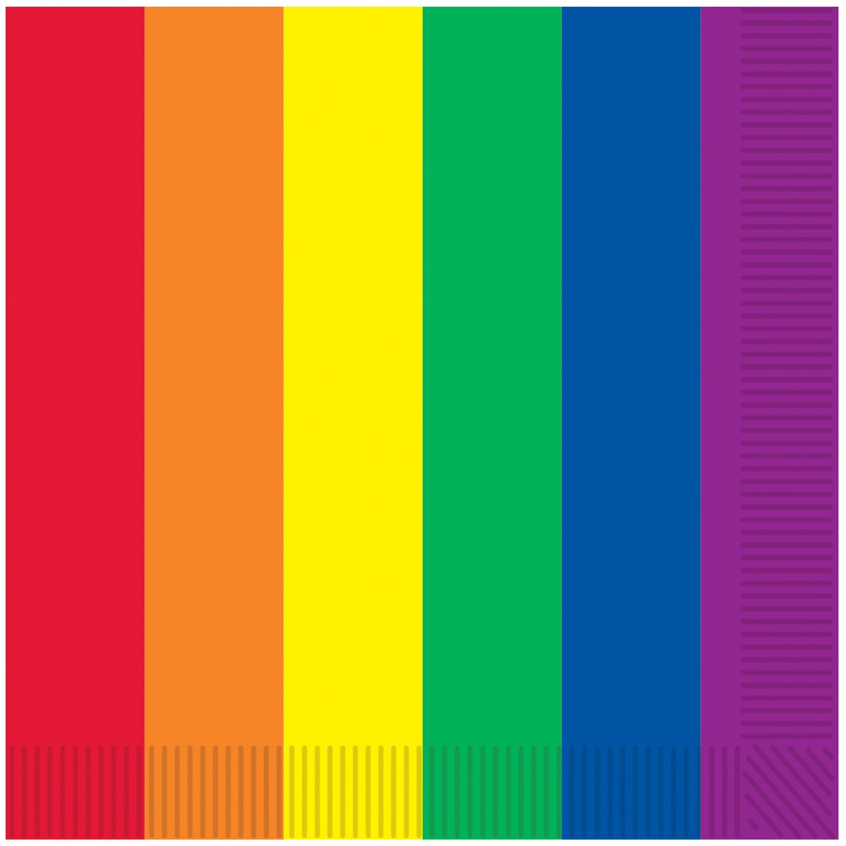 Colorful Rainbow Beverage Napkins - Pack of 12