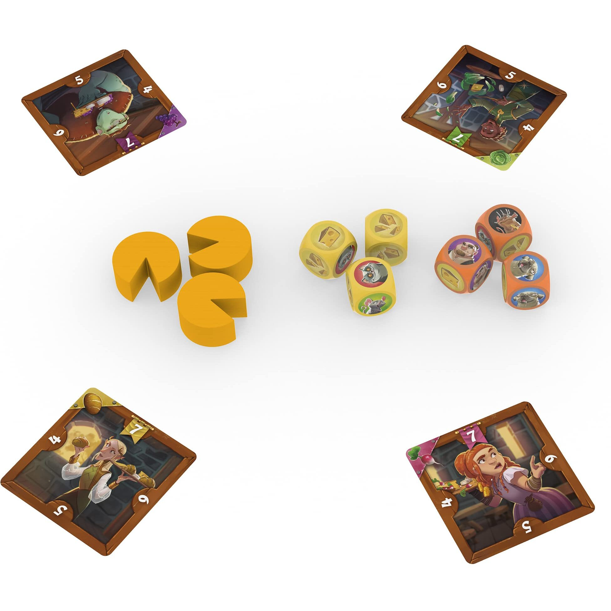 IELLO Cheese Master - The Game of Musical Cheese, Card Game by Iello, Fast & Playful Observation Game, Fun for The Whole Family, Roll & Count, Ages 8+, 2- 8 Players, 10 Minute Playing Time
